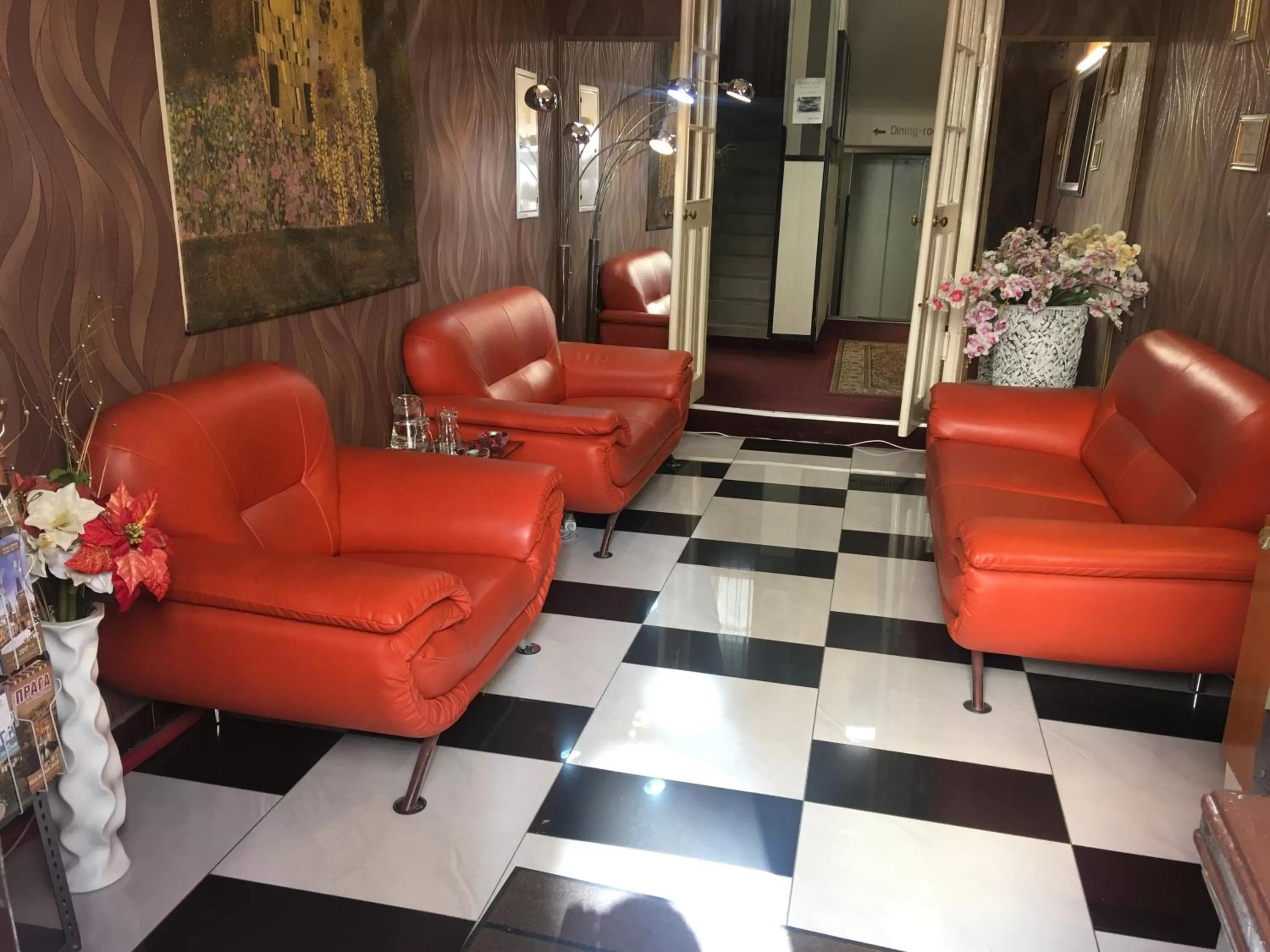 Seating area in Aladin Praha