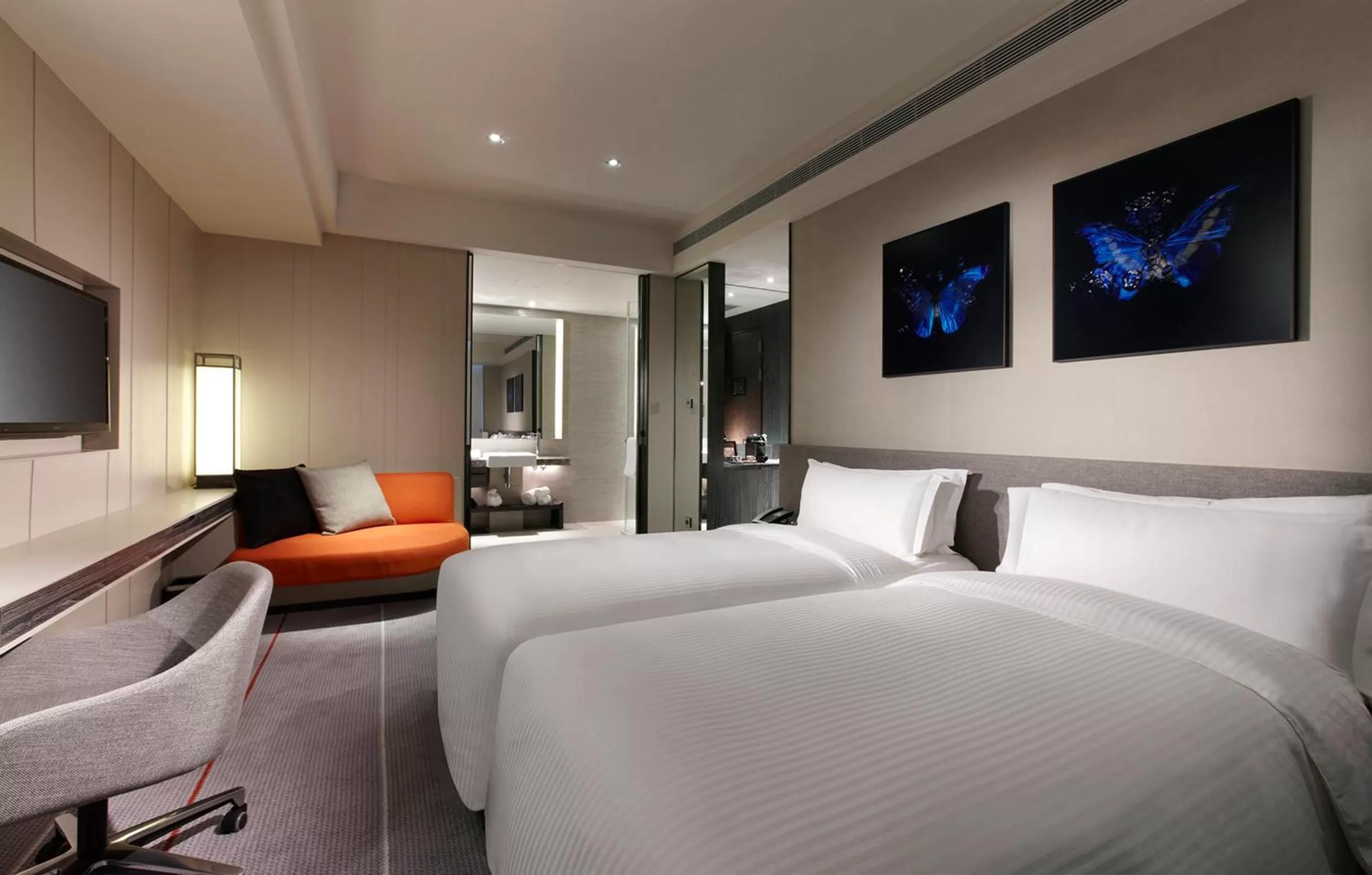 Bed in Humble House Taipei, Curio Collection by Hilton