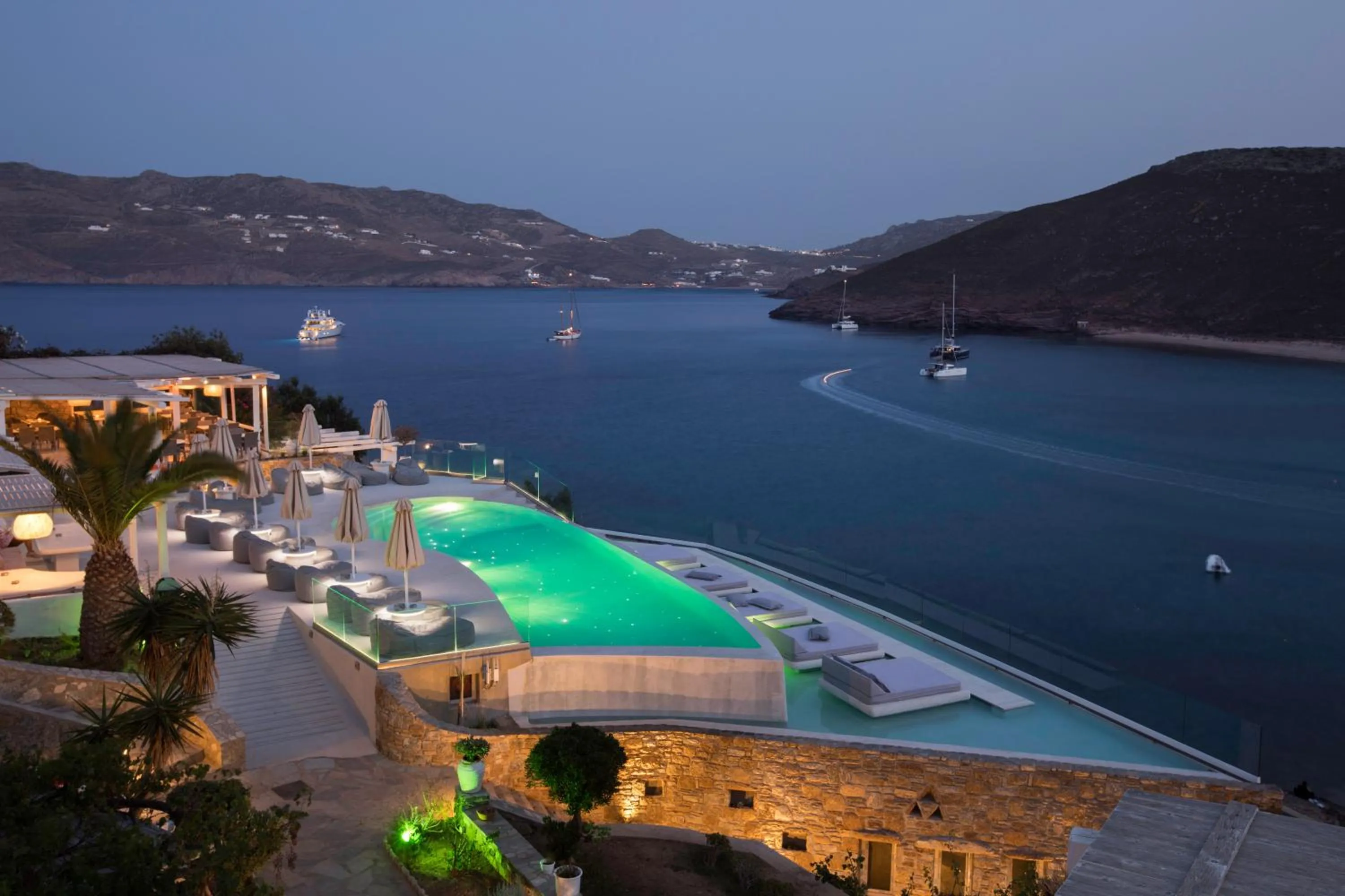 Night in Panormos Village Hotel