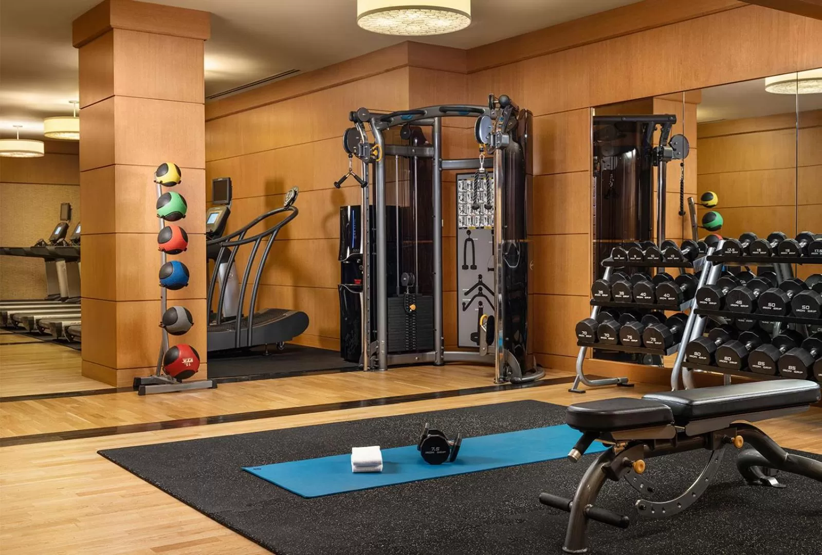 Fitness centre/facilities in Grand America Hotel