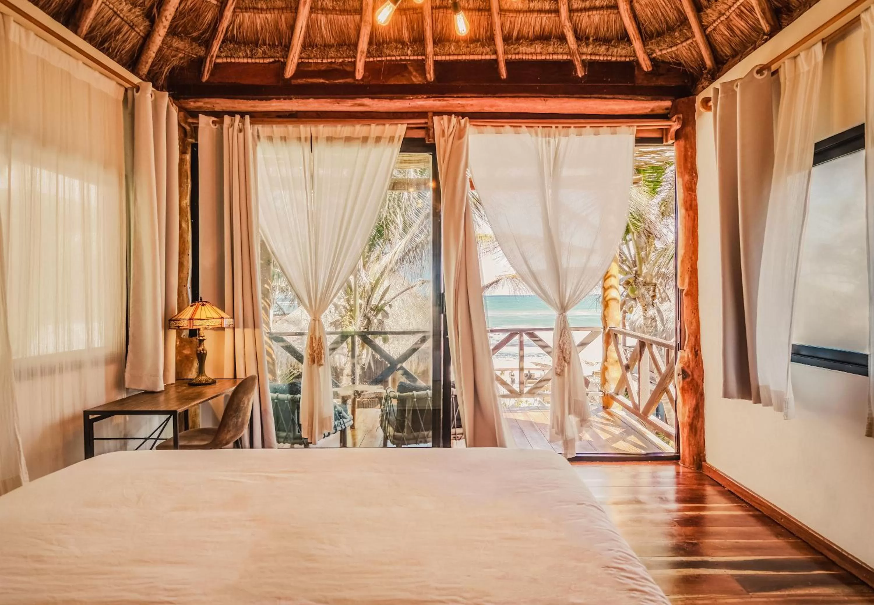 View (from property/room), Bed in Hotelito Azul