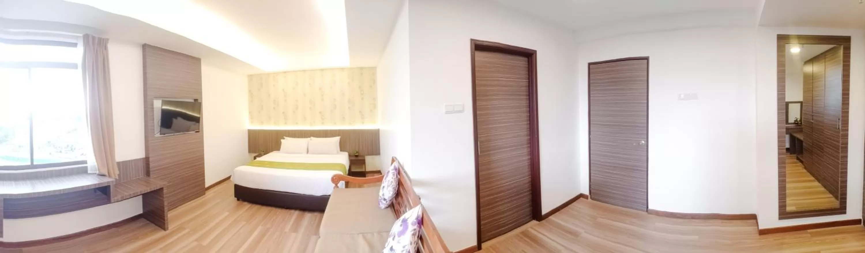 Living room, Bed in De Greenish Village Langkawi