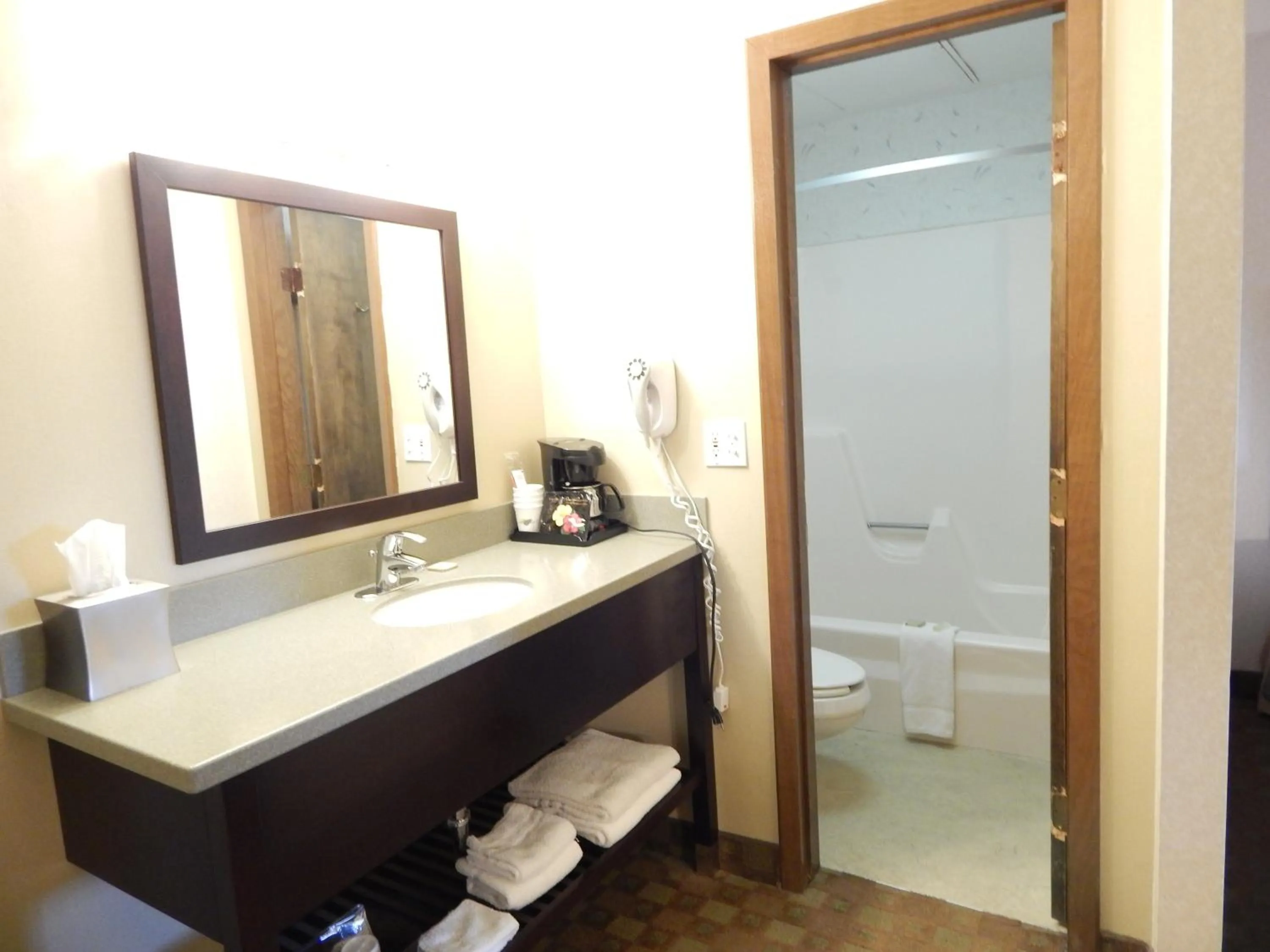 Bathroom in Super 8 by Wyndham White River Junction