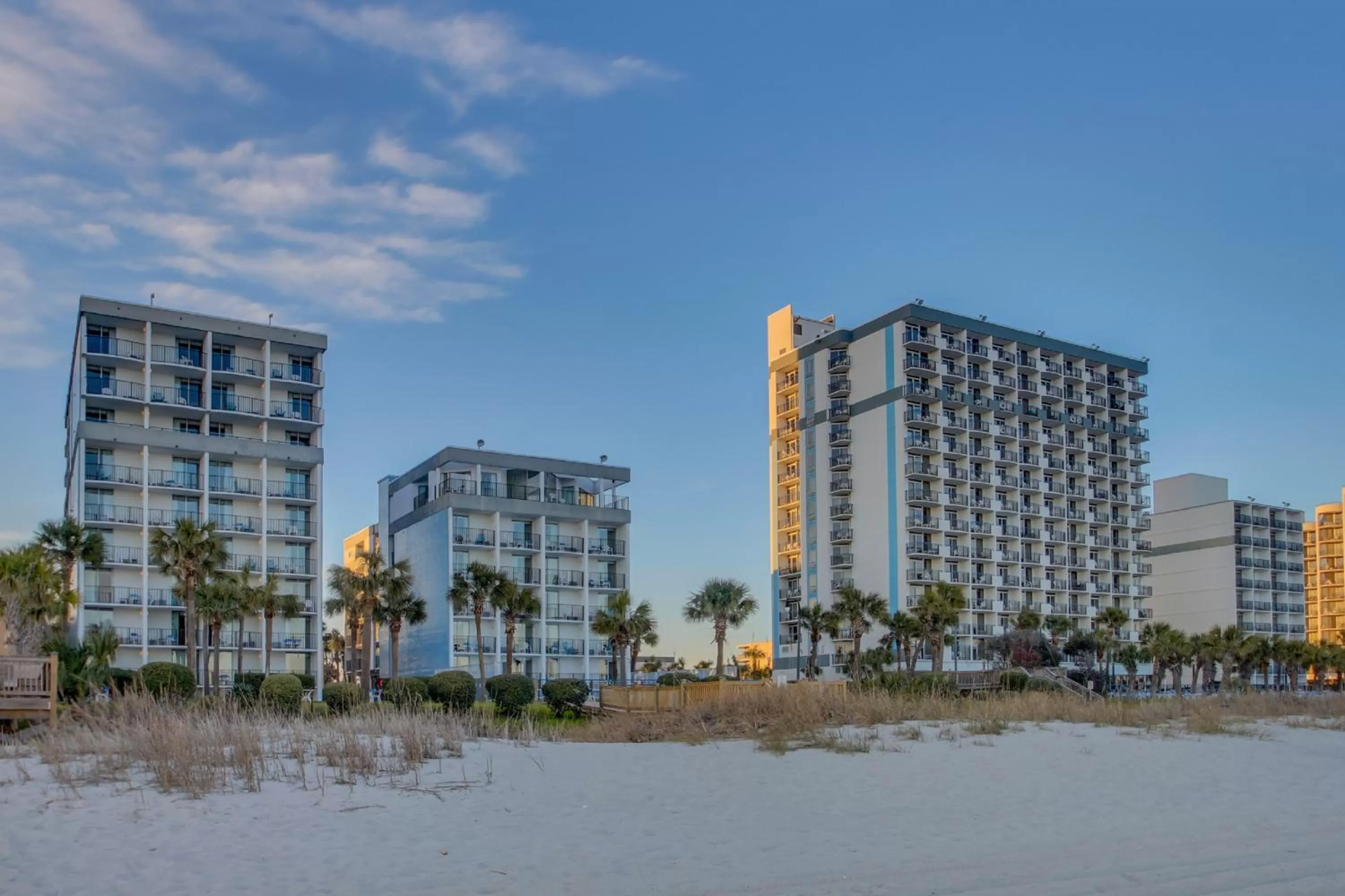 Beach, Property Building in Boardwalk Beach Resort Condo w Oceanfront Balcony