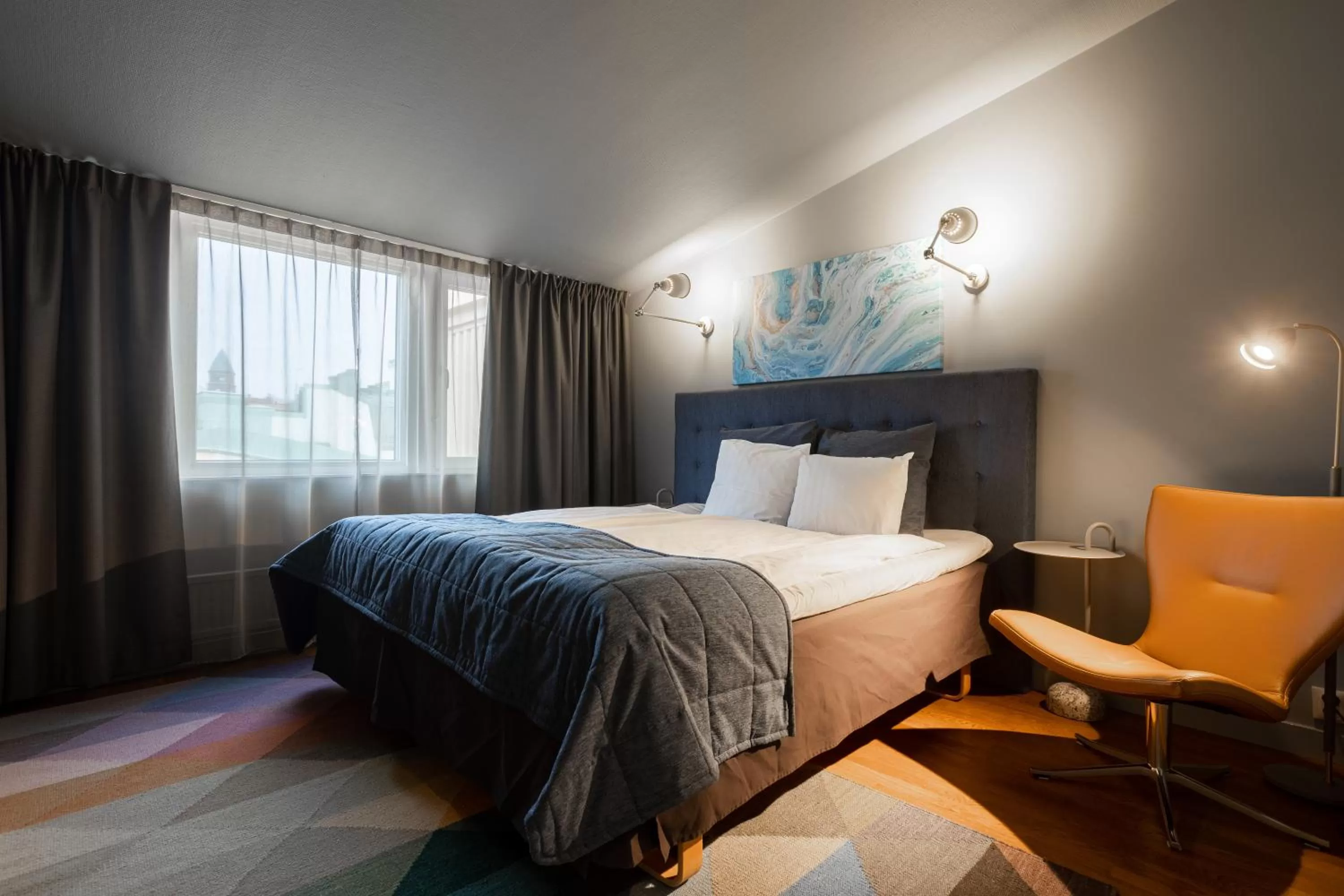 Bed in Hotel Poseidon