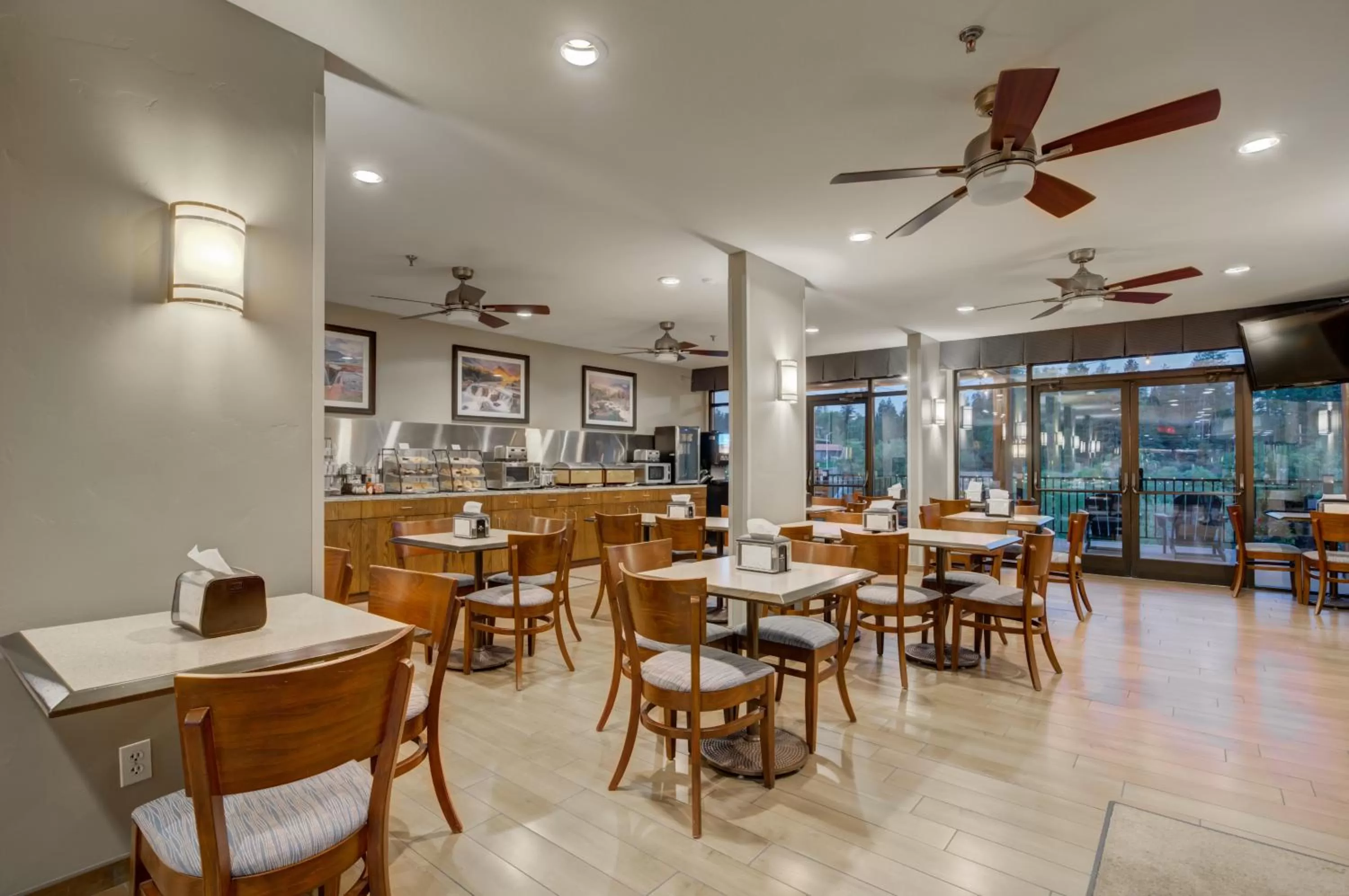 Buffet breakfast in Whitefish Riverfront Hotel