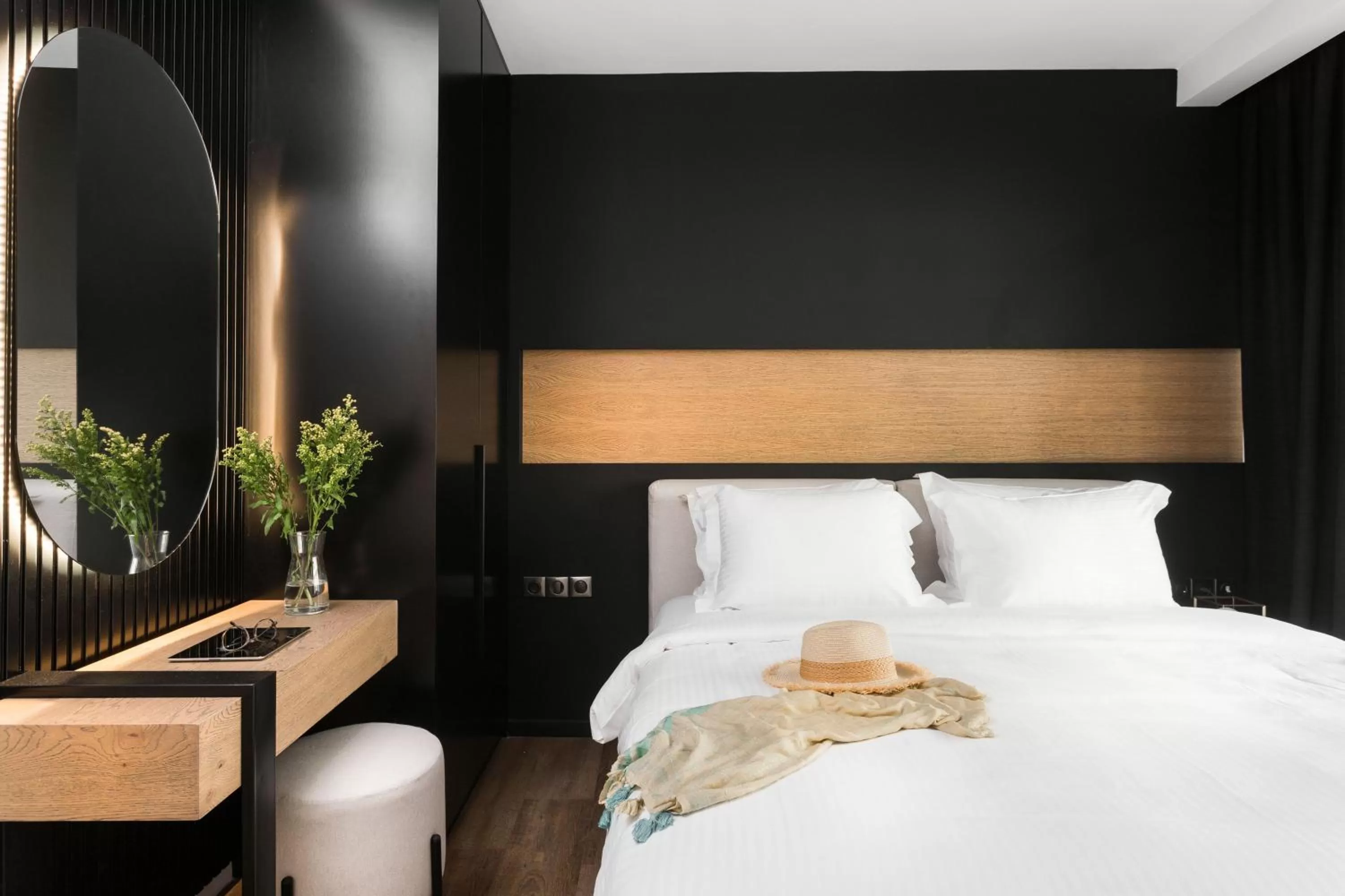 Bed in LUX&EASY Athens Downtown Apartments