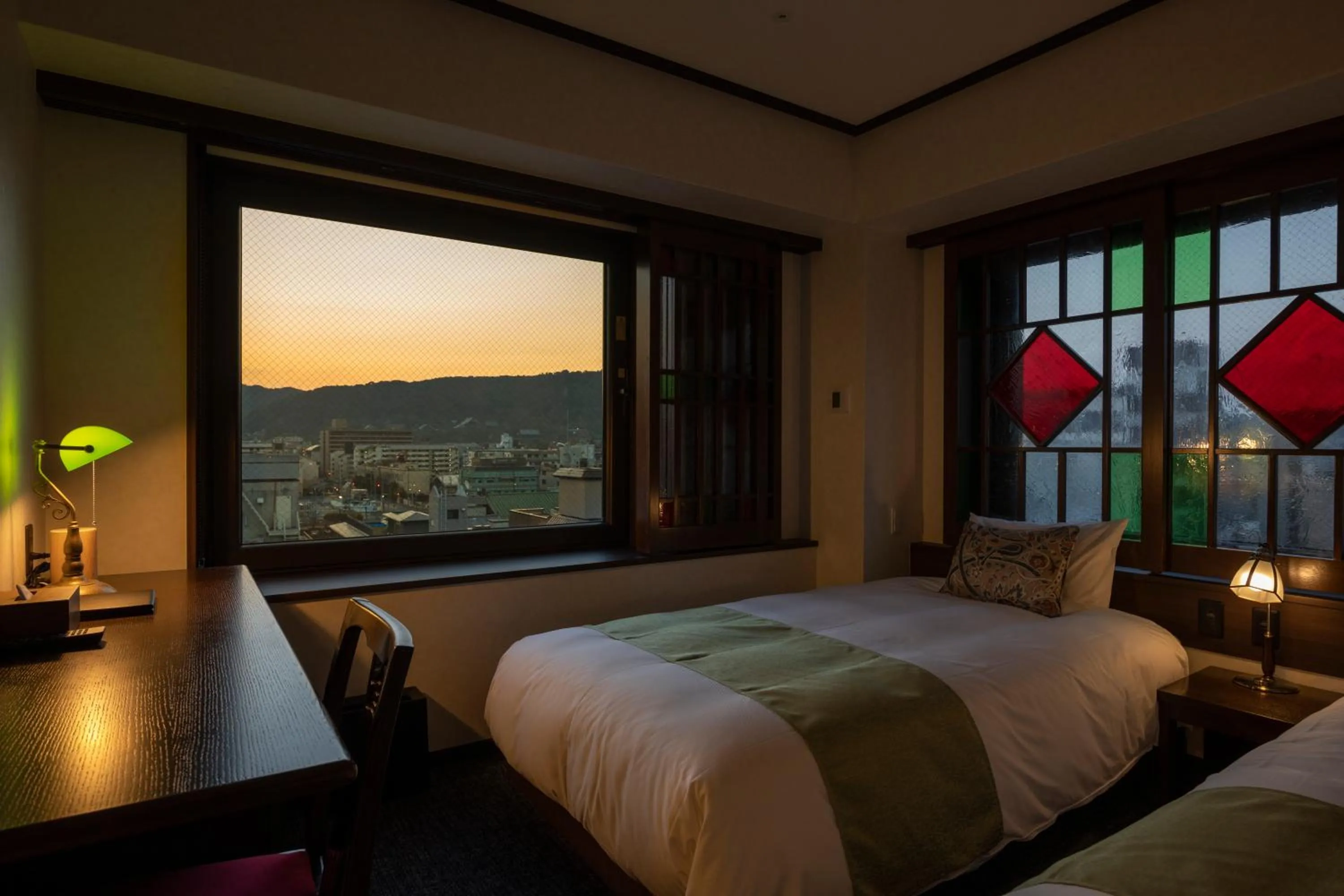 View (from property/room), Bed in Hotel Aru Kyoto Sanjo Kiyamachi Do-ri