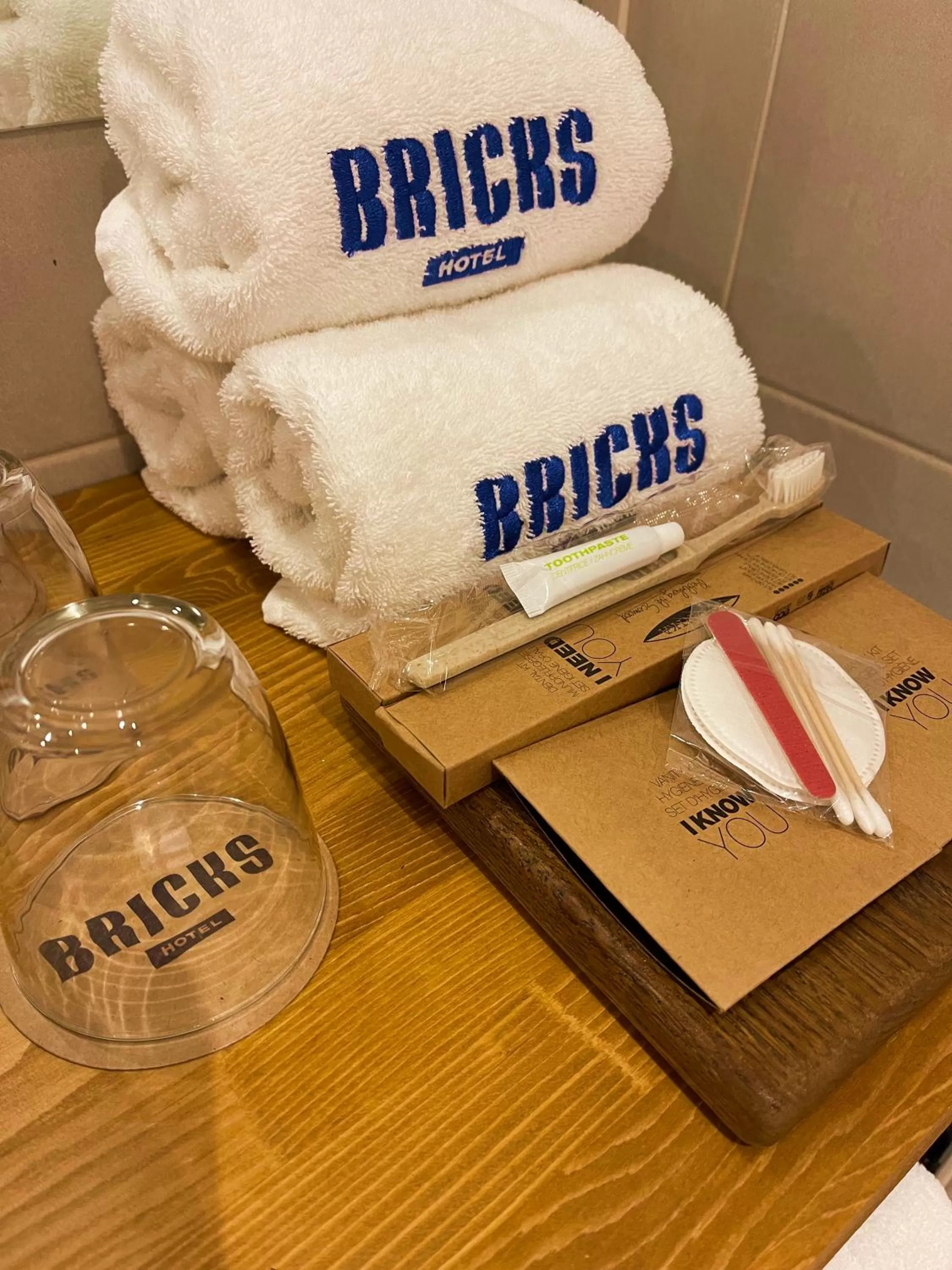 Text overlay in Bricks Hotel Tbilisi