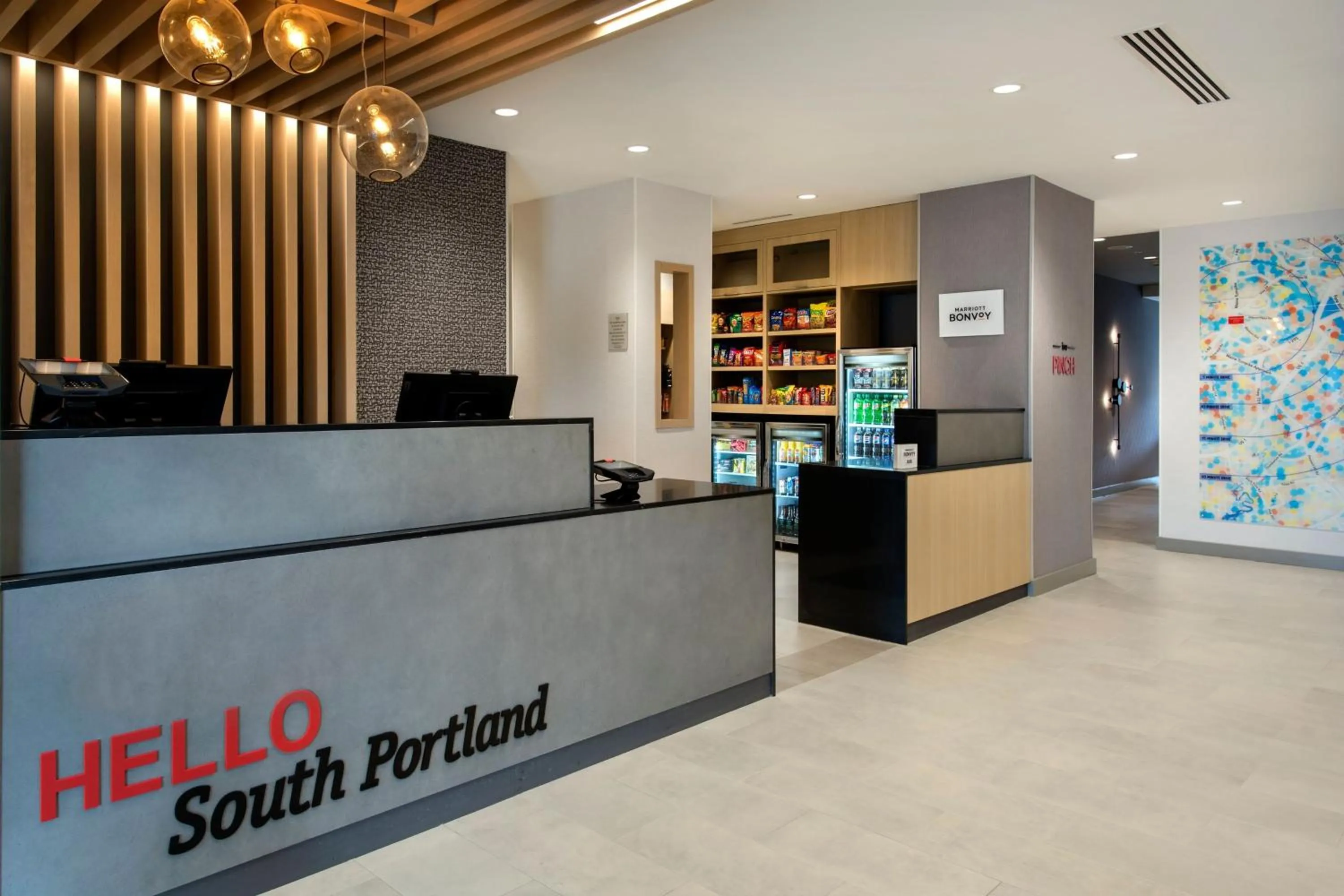 Lobby or reception in TownePlace Suites Portland Airport ME