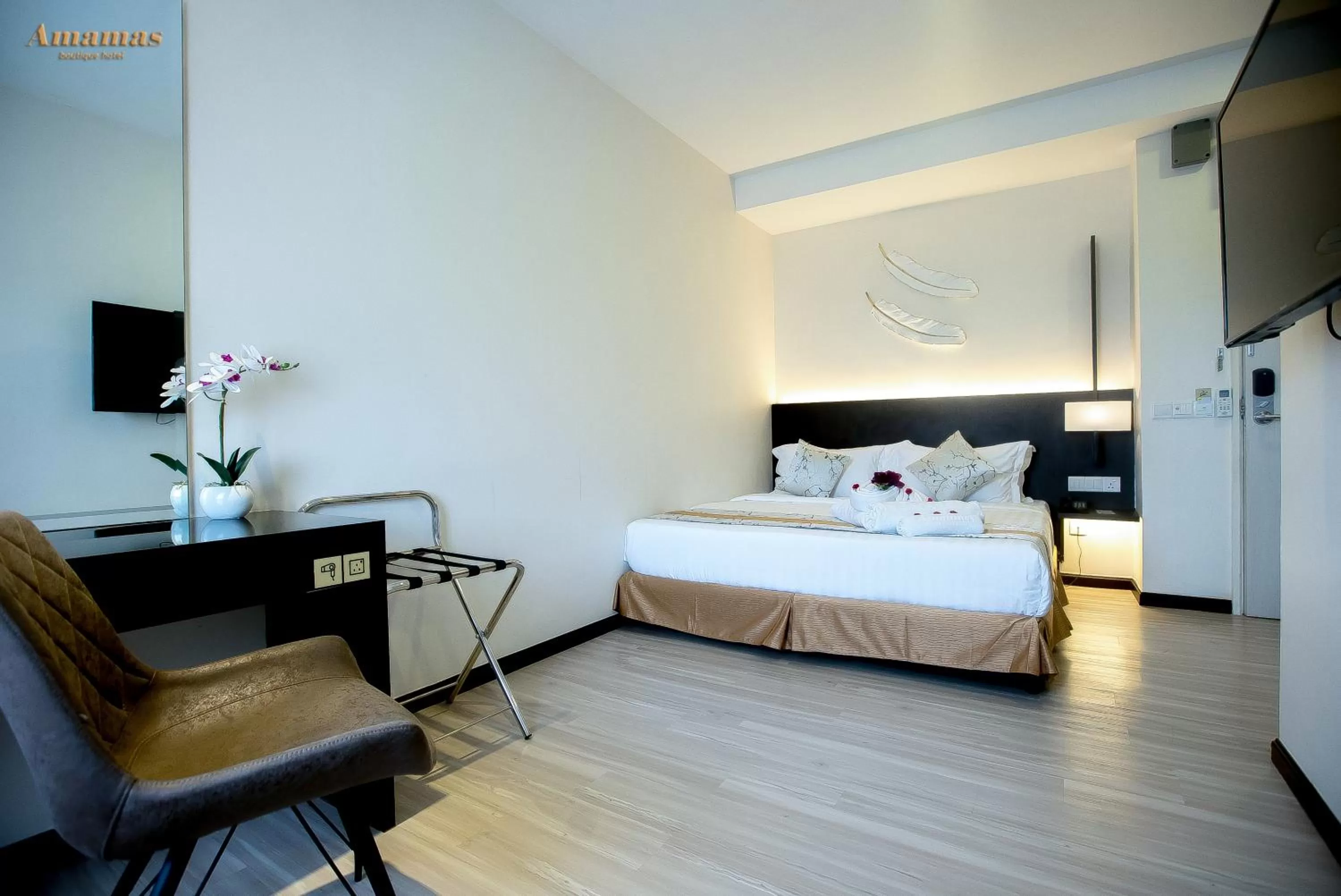 Bed in Amamas Boutique Hotel Kuching