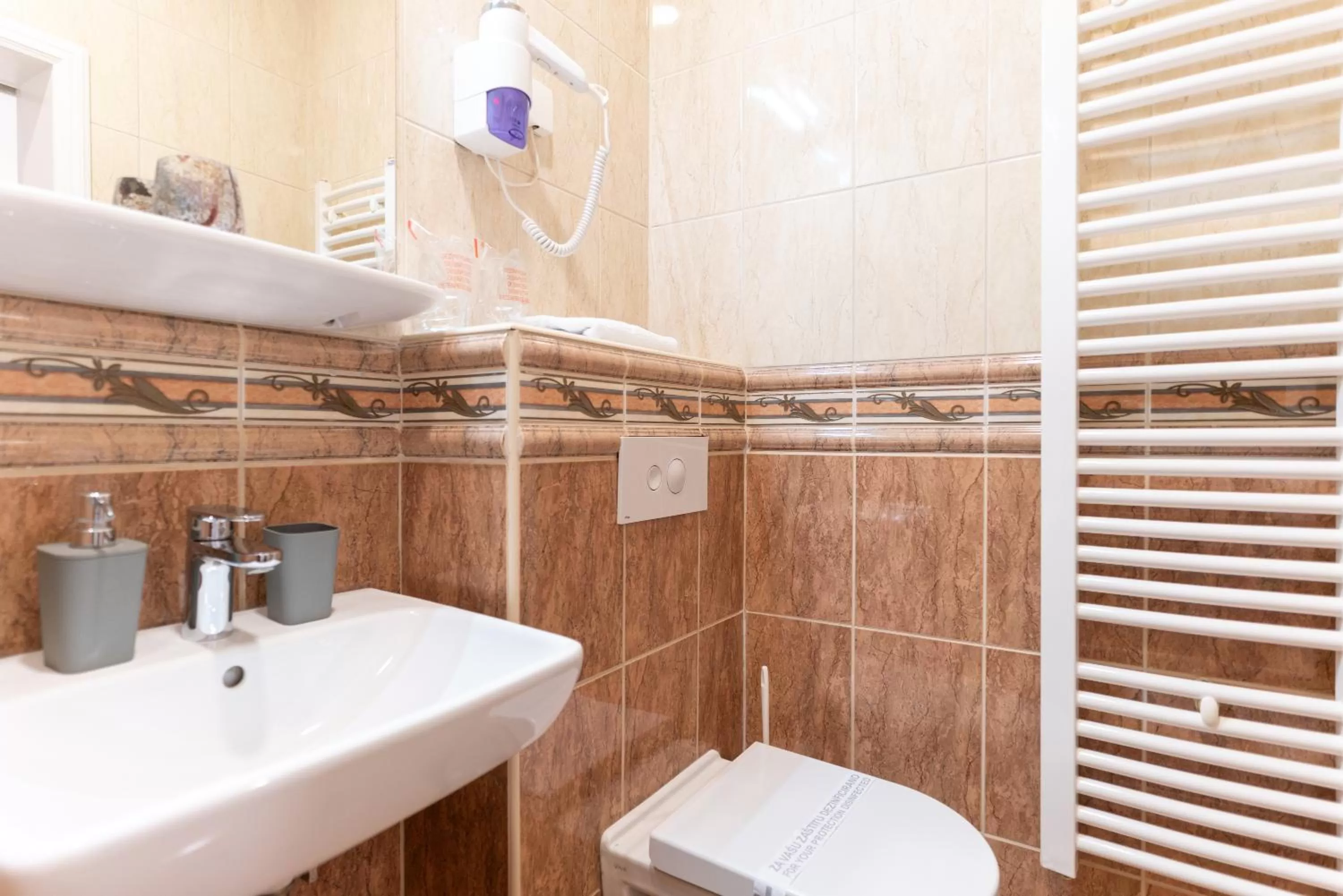 Shower in Ornament Hotel