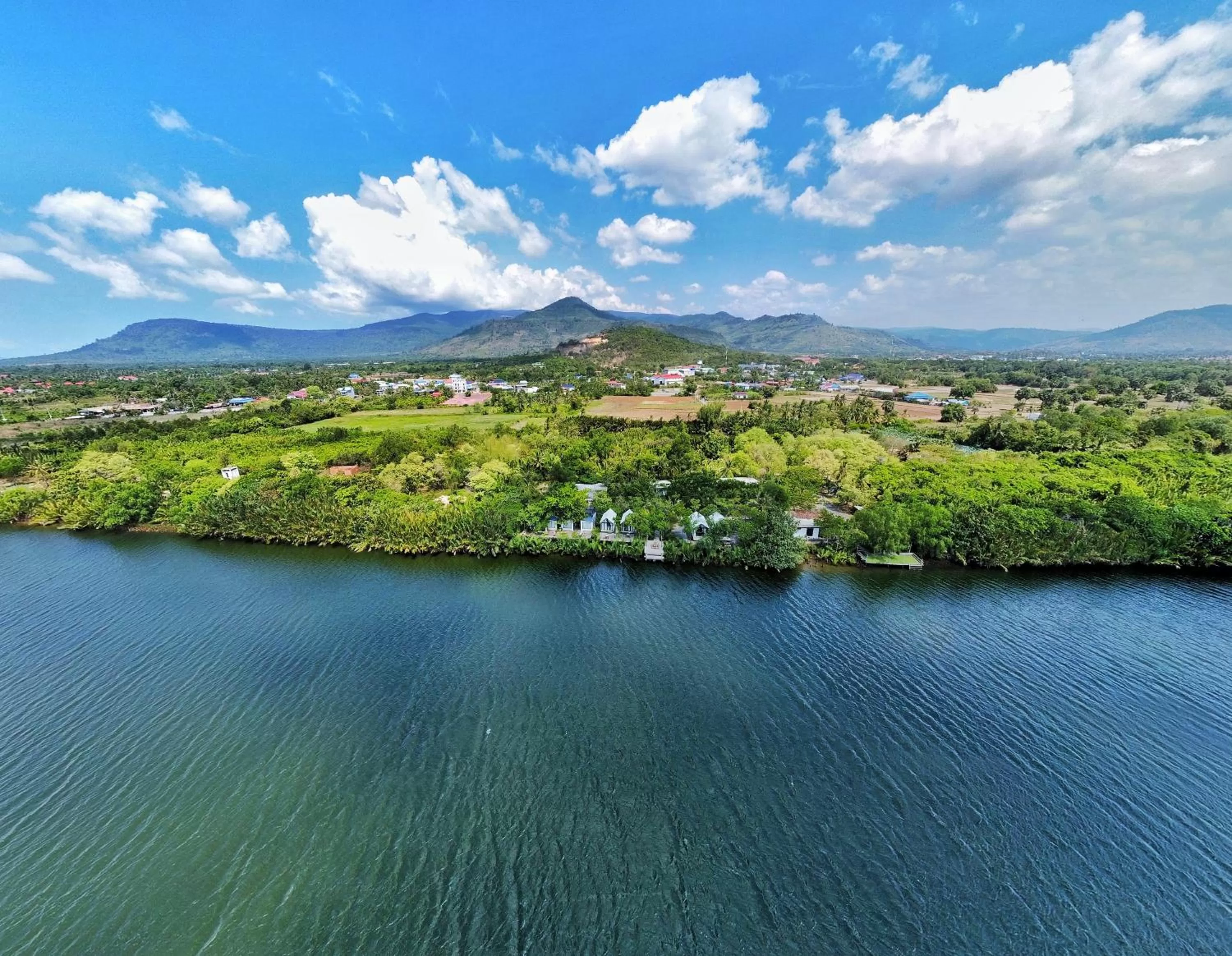 Natural landscape, Bird's-eye View in Kampot Riverfront Boutique