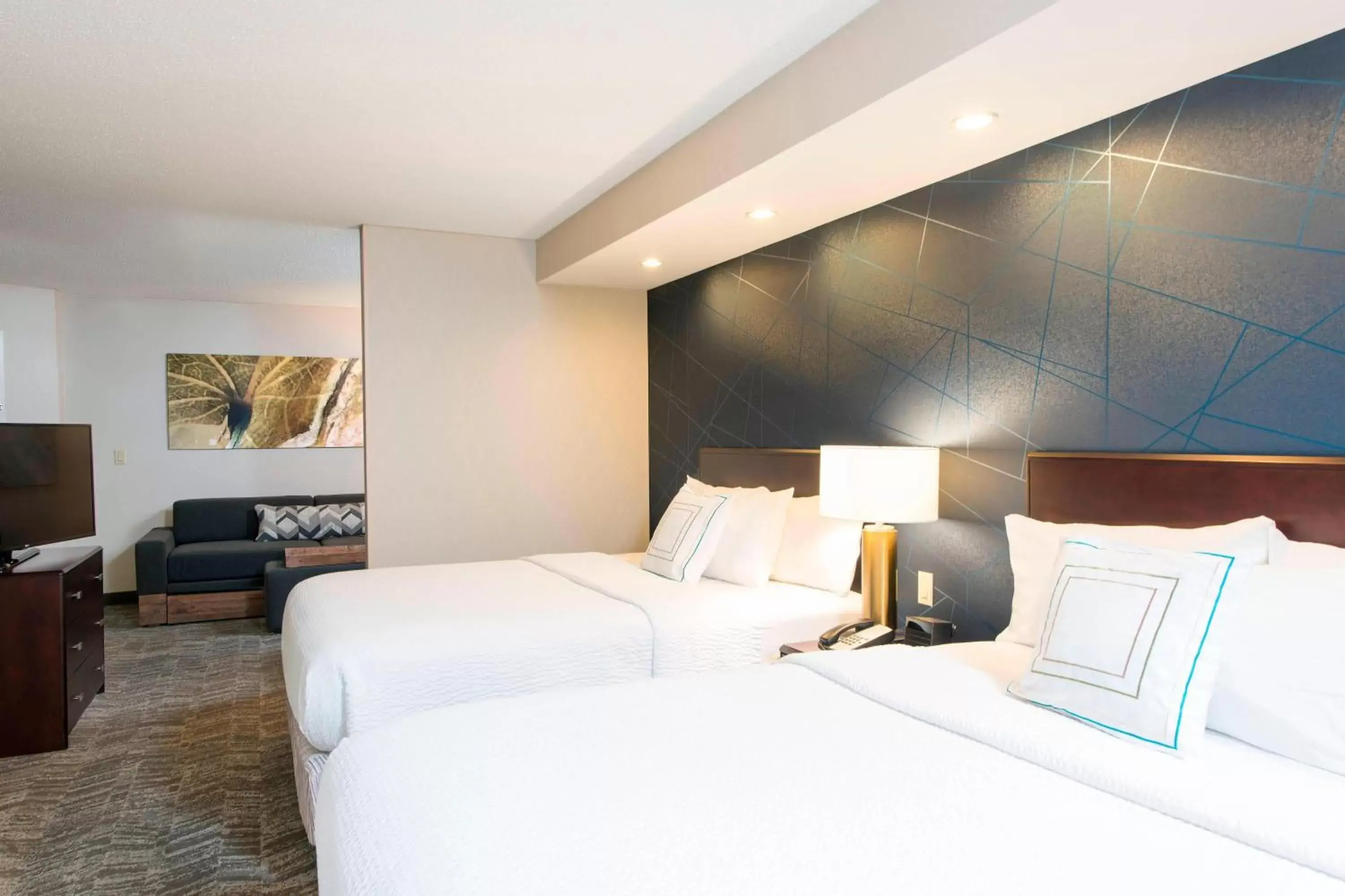 Queen Studio with Sofa Bed and Adapted Tub - Mobility and Hearing Accessible in SpringHill Suites Midland Queen Studio with Sofa Bed and Adapted Tub - Mobility and Hearing Accessible in SpringHill Suites Midland