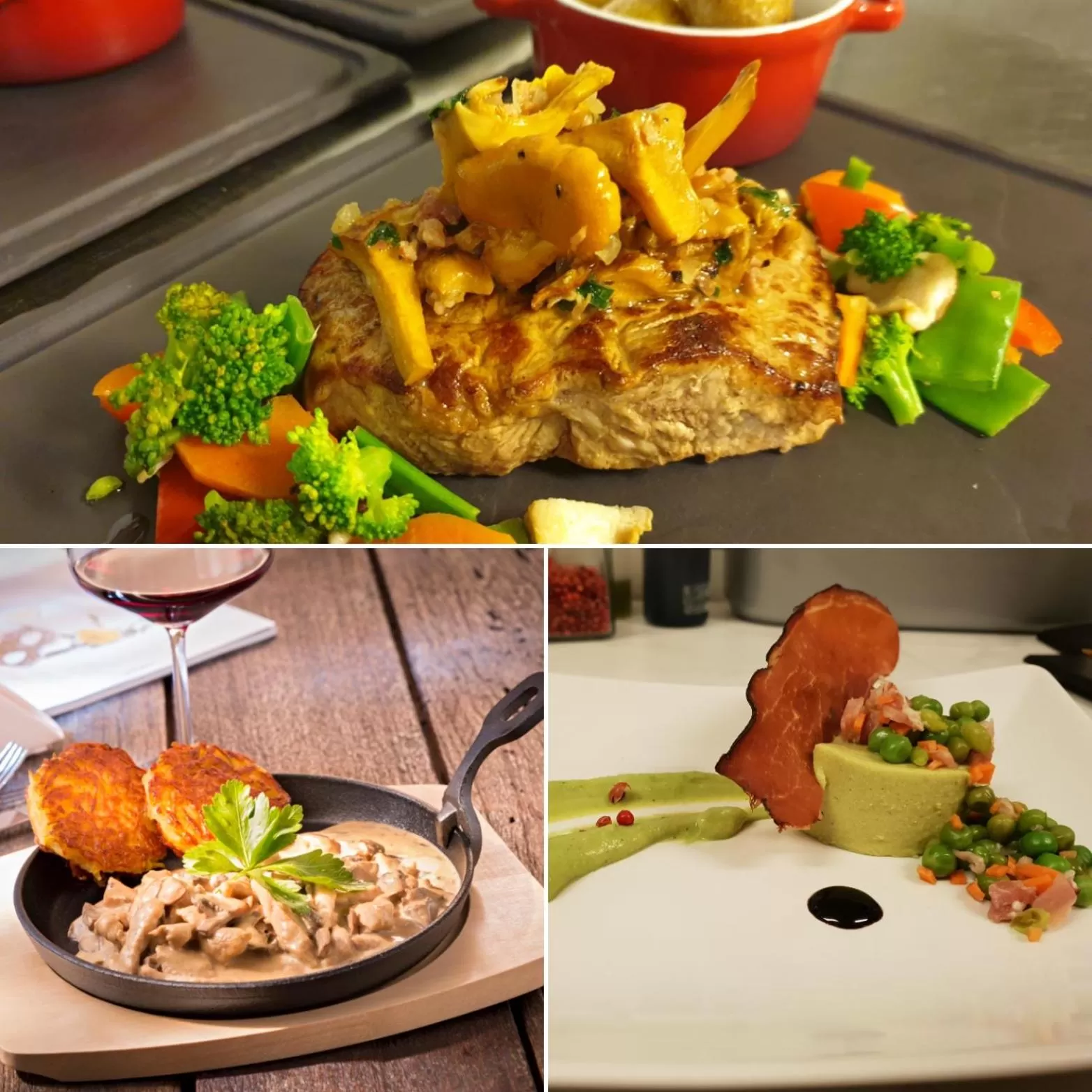 Food and drinks in Hotel Restaurant Kniebishöhe