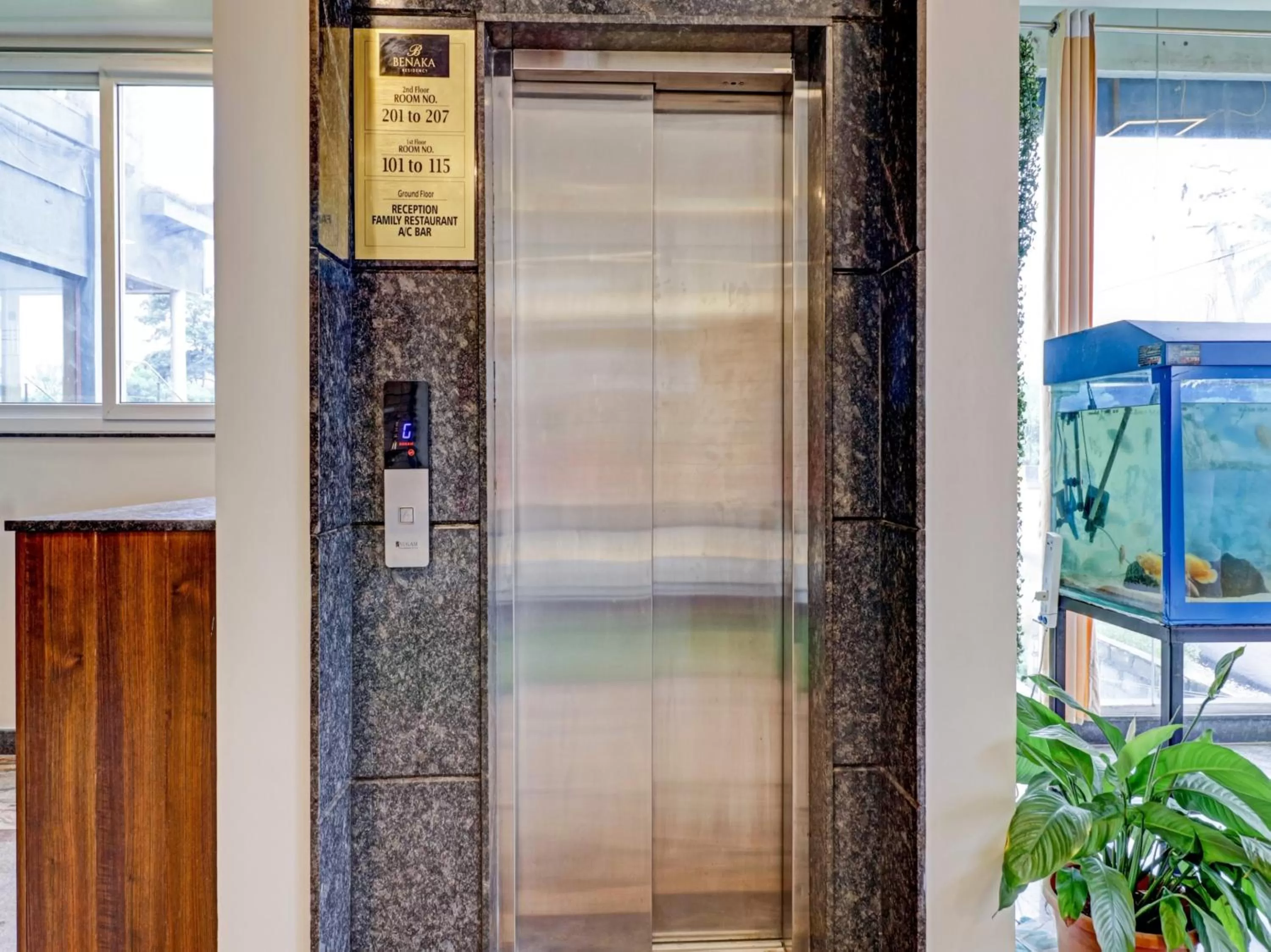 elevator in Treebo Benaka Residency