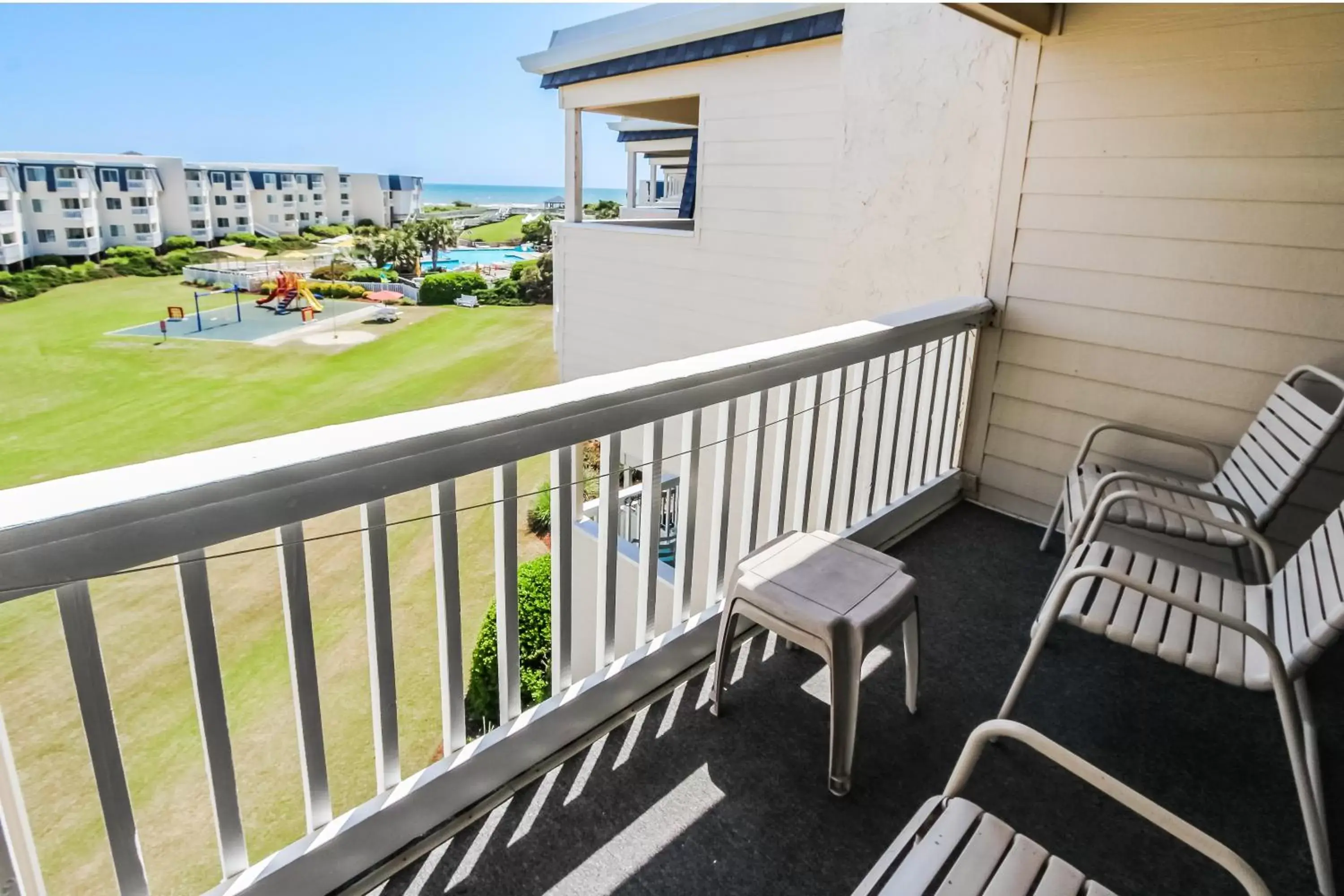 Balcony/Terrace in A Place at the Beach III, a VRI resort Balcony/Terrace in A Place at the Beach III, a VRI resort