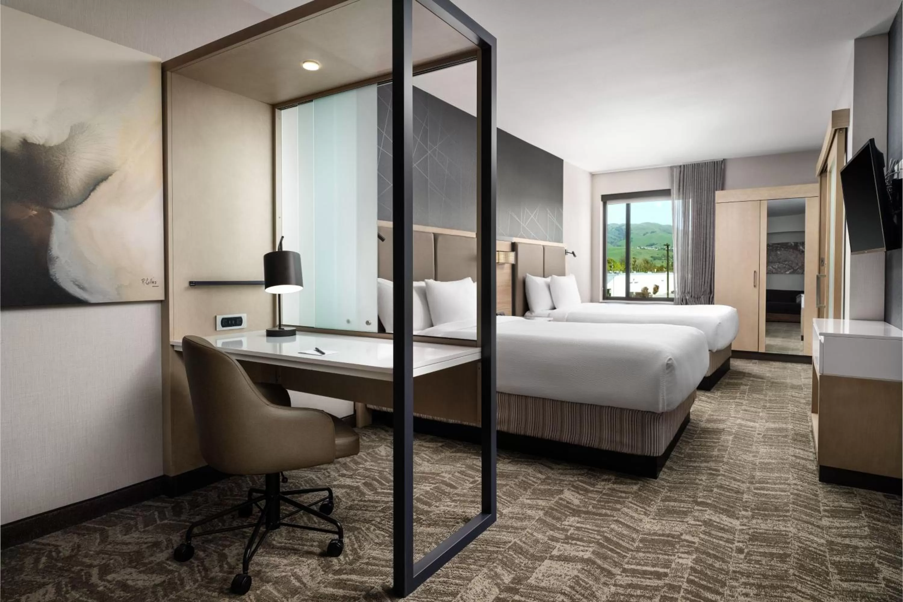 Photo of the whole room, Bed in SpringHill Suites by Marriott Milpitas Silicon Valley