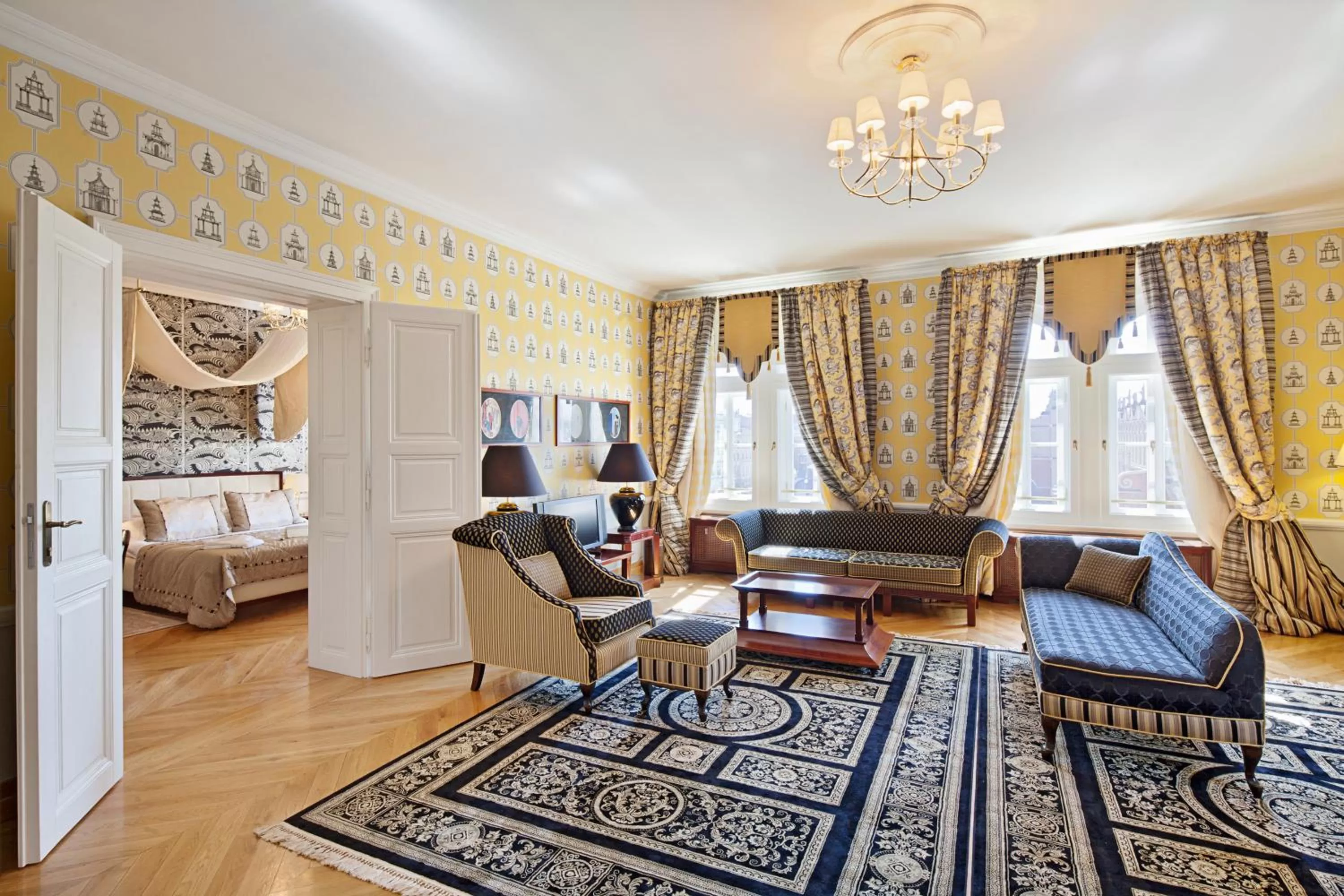 Living room, Bed in The Bonerowski Palace Boutique Hotel