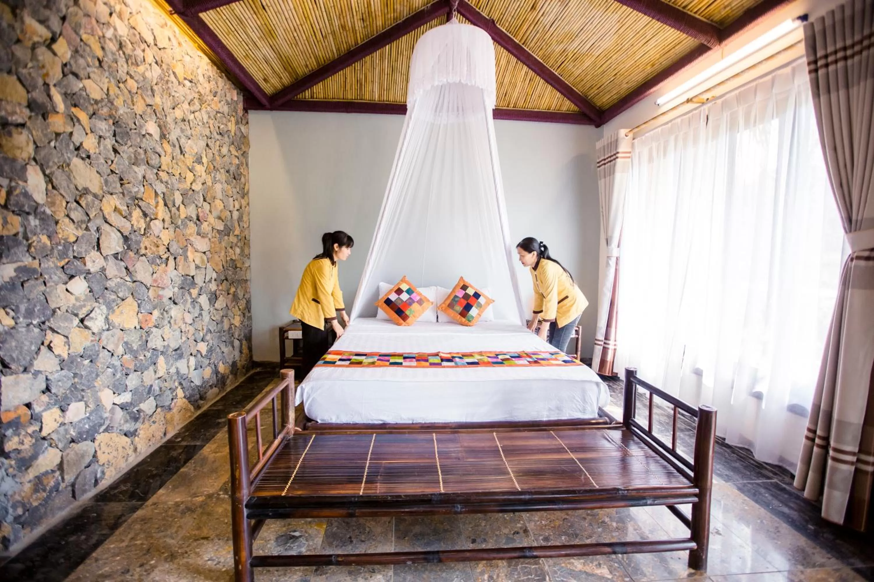 Bed in Tam Coc Rice Fields Resort