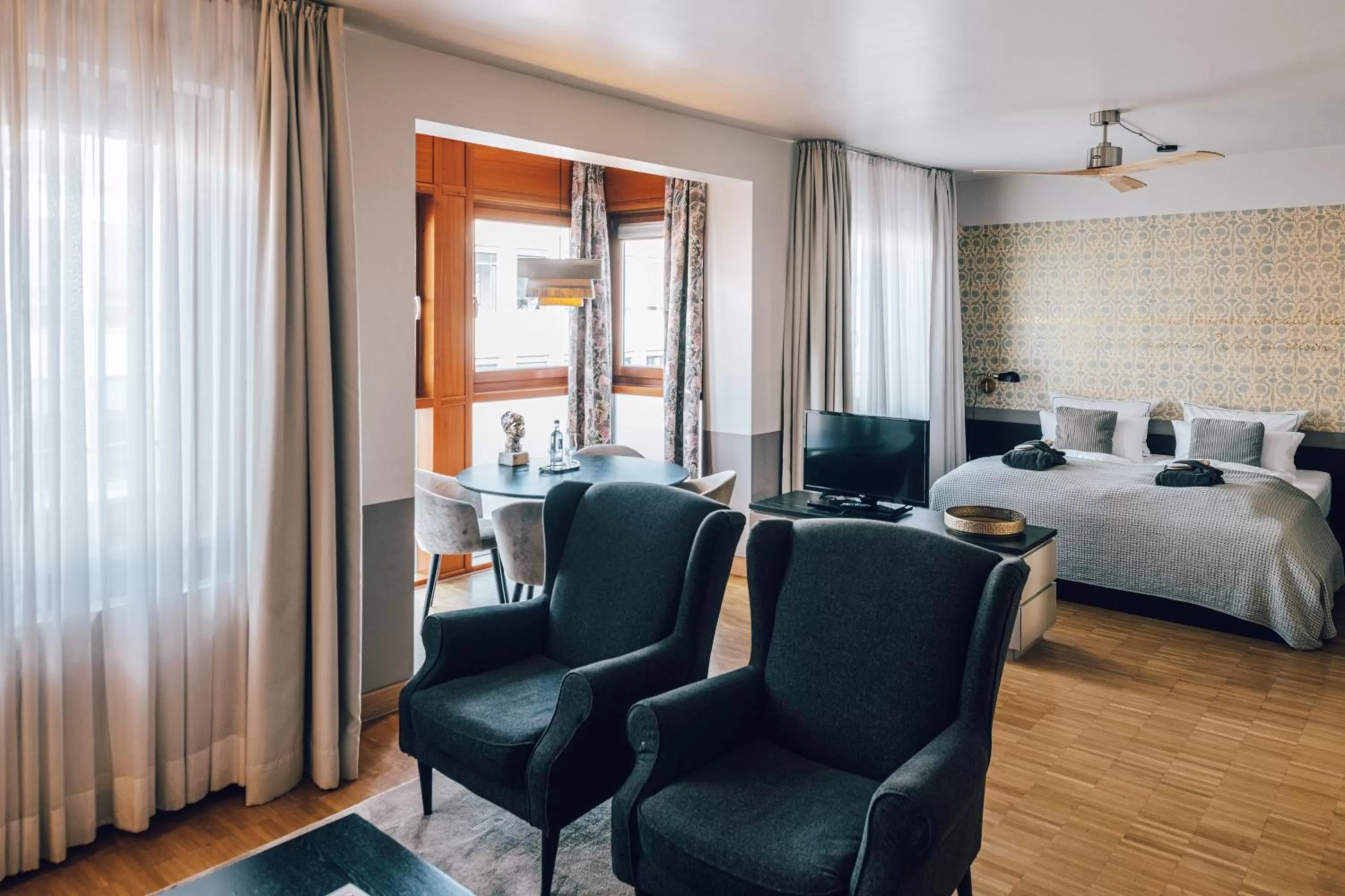 Living room, Bed in Townhouse Berlin