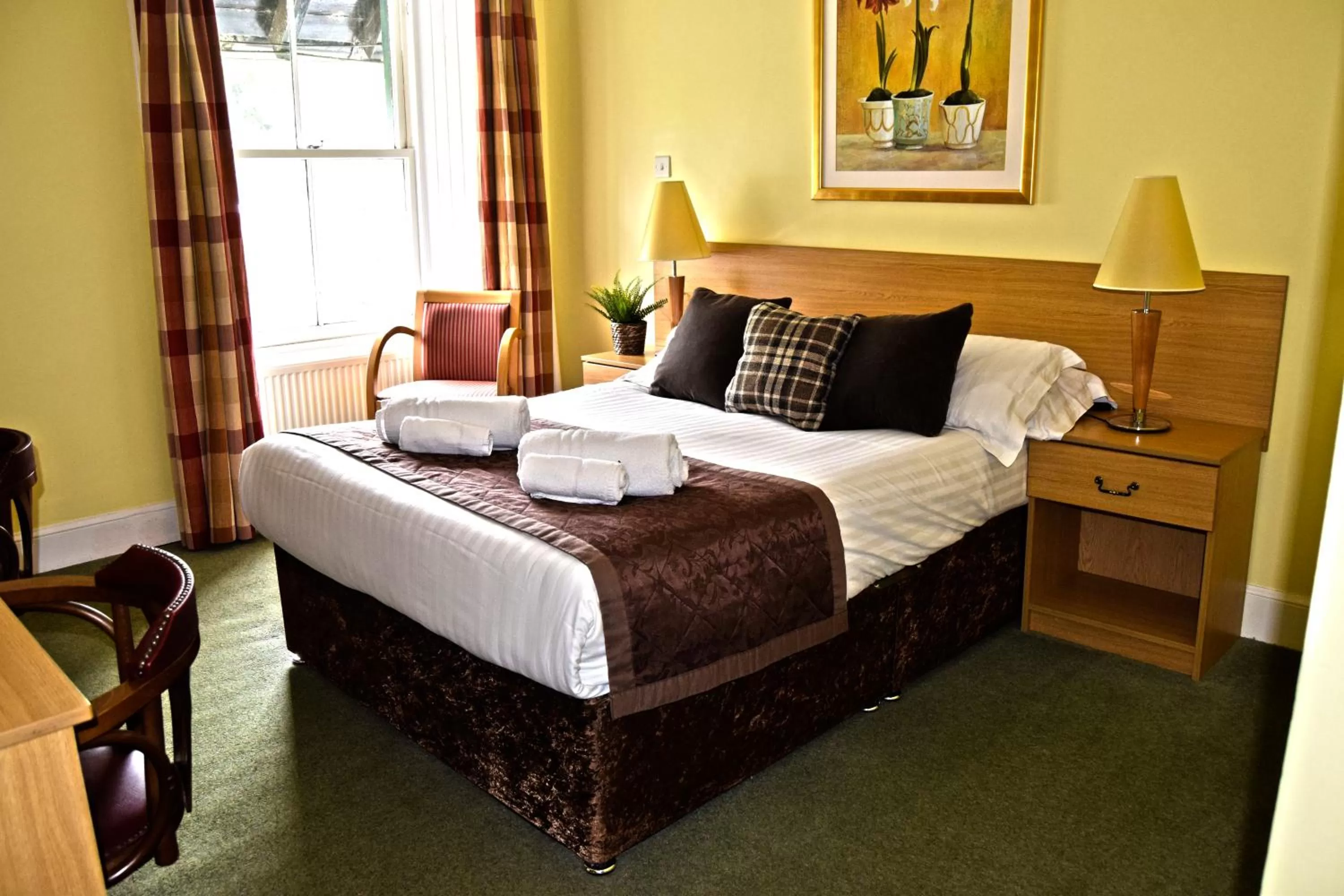 Bed in Bridge of Cally Hotel