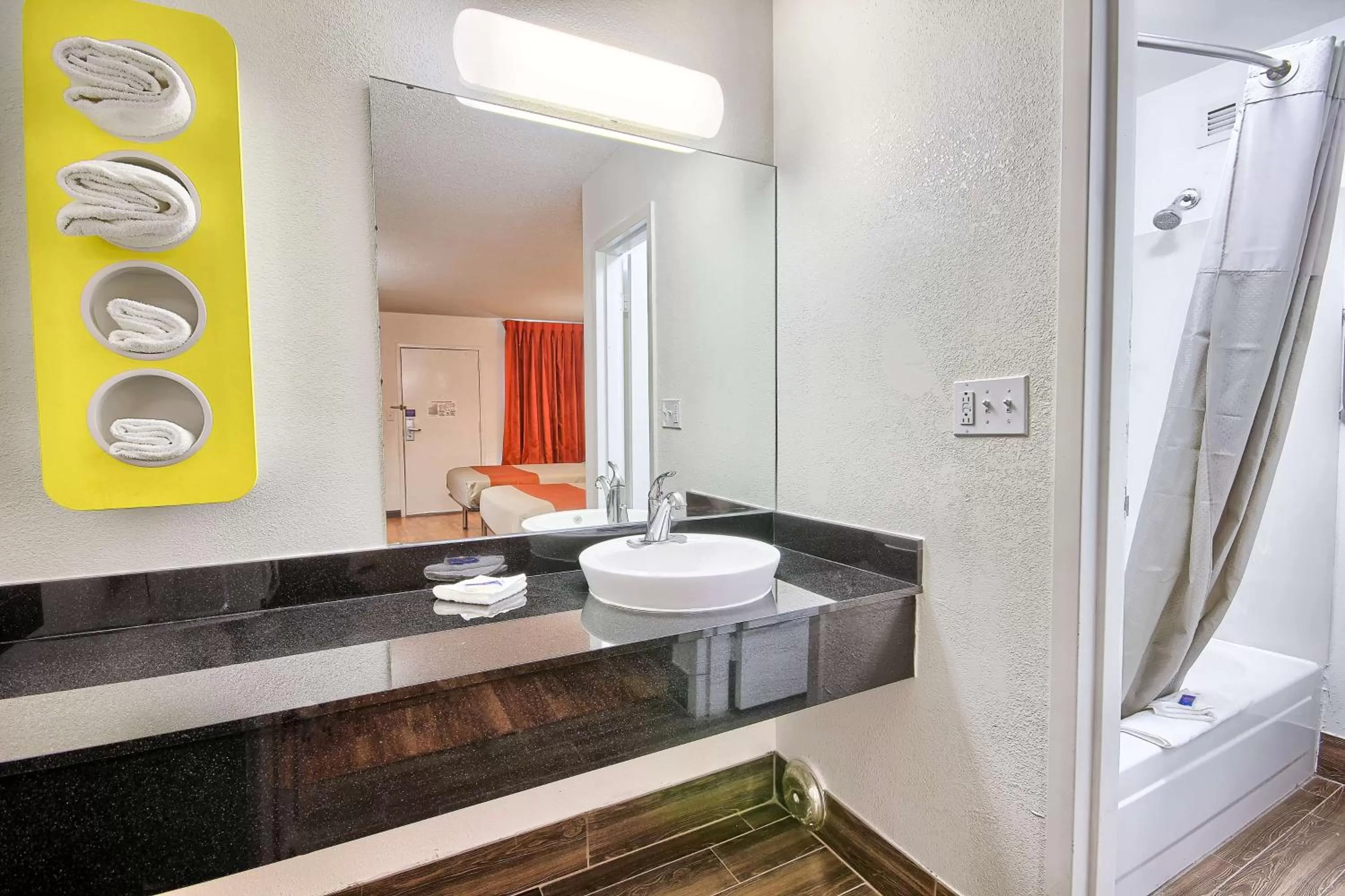 Shower in Motel 6-Columbus, OH - West