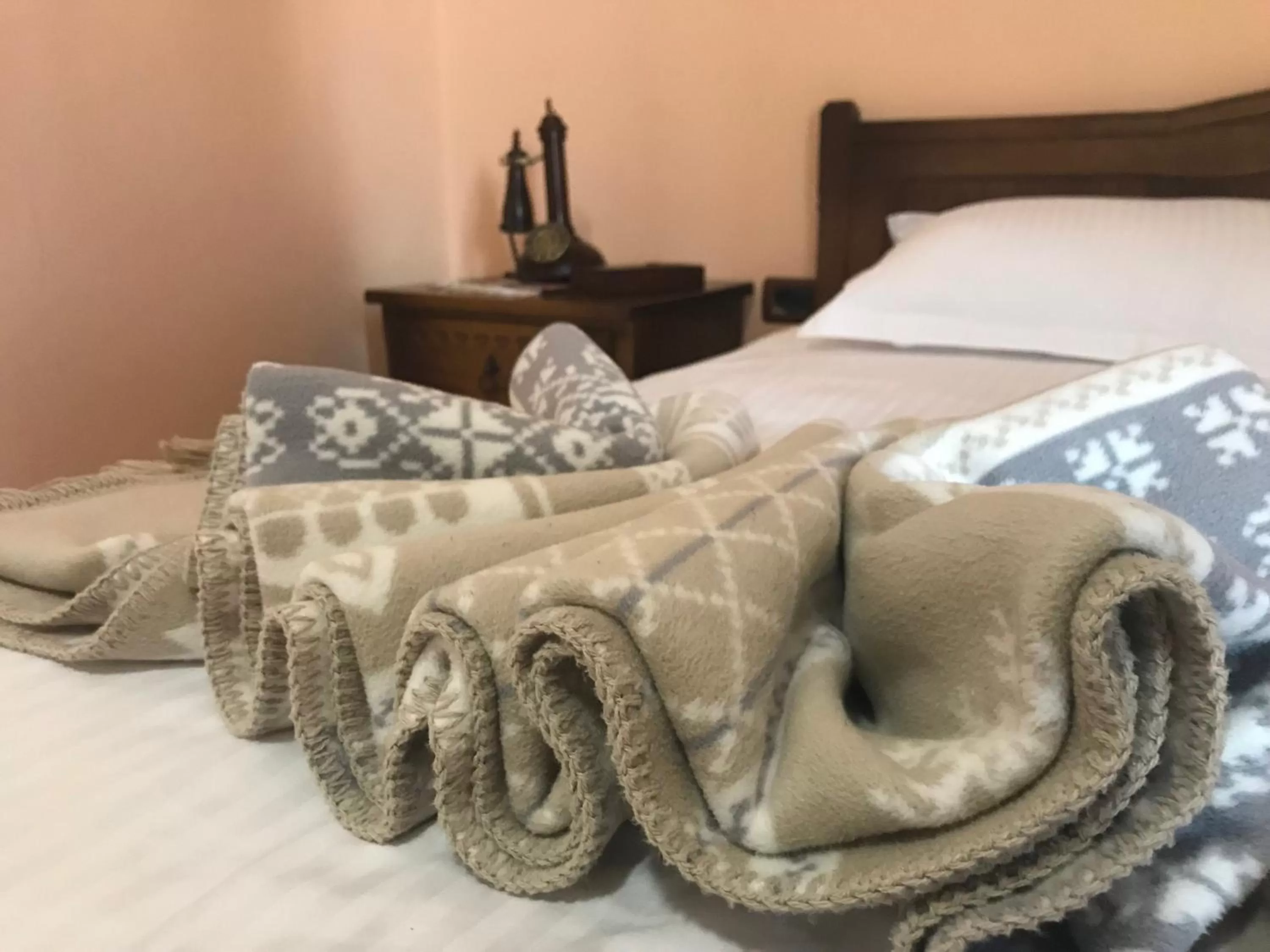 Bed in Real Scampis Hotel