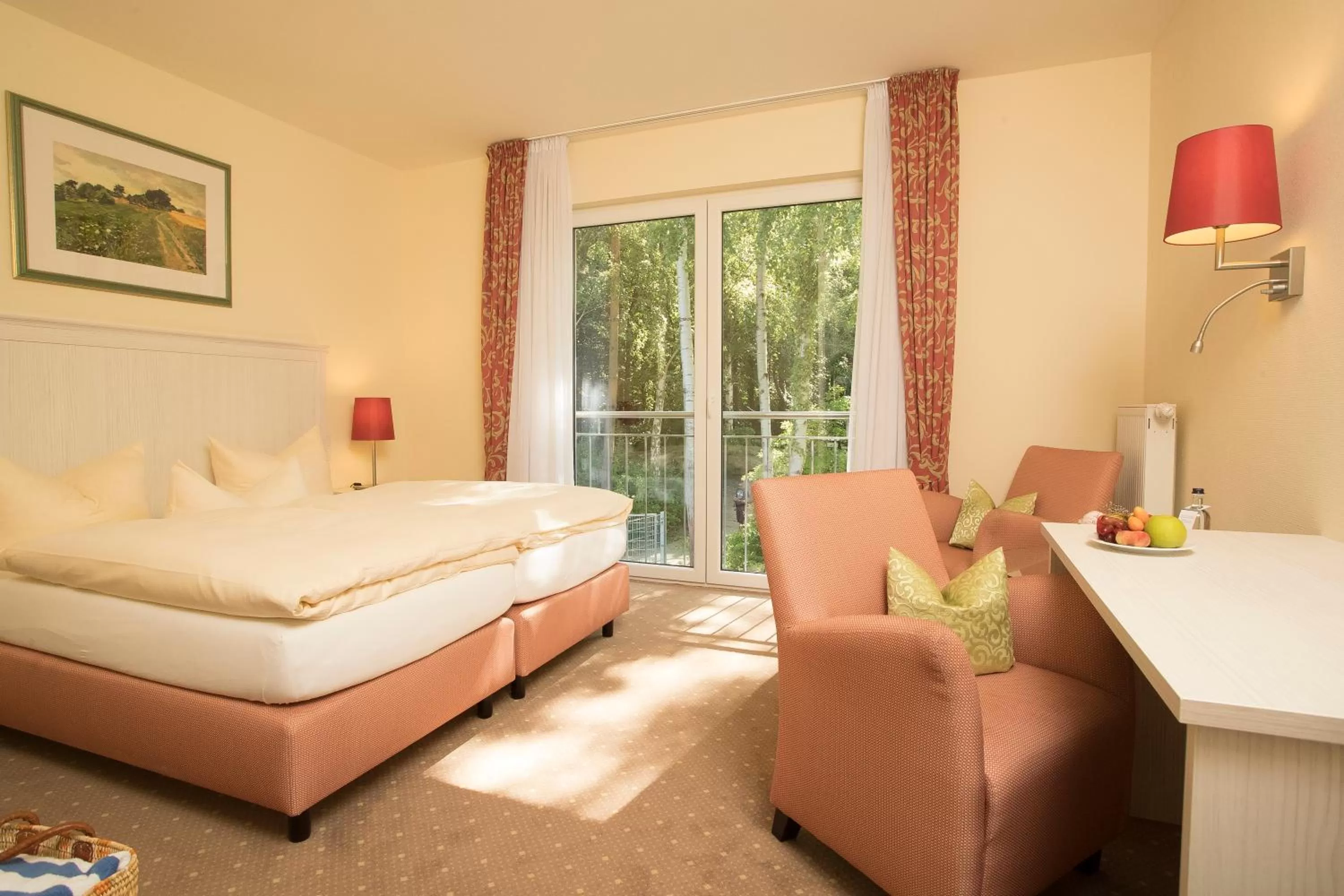 Seating area, Bed in Strandhaus am Inselsee