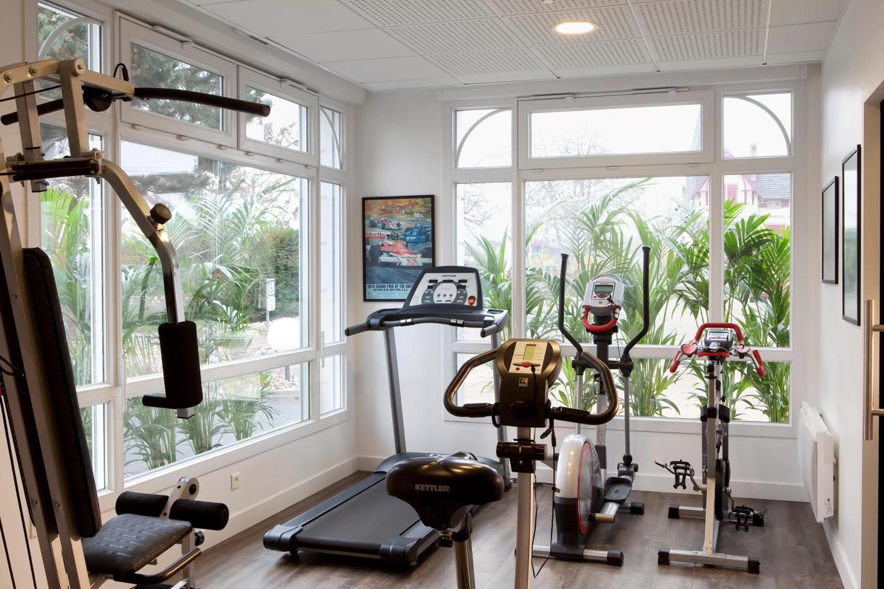 Fitness centre/facilities in Hotel Le Bugatti