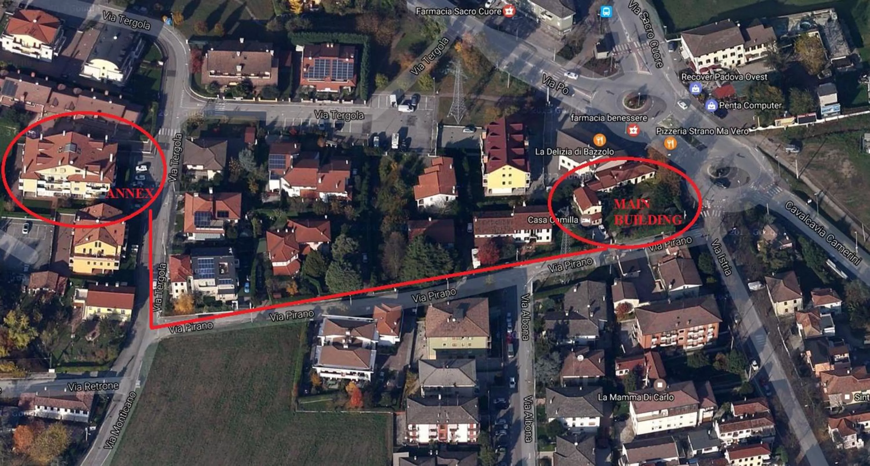 On site in B&B Casa Camilla