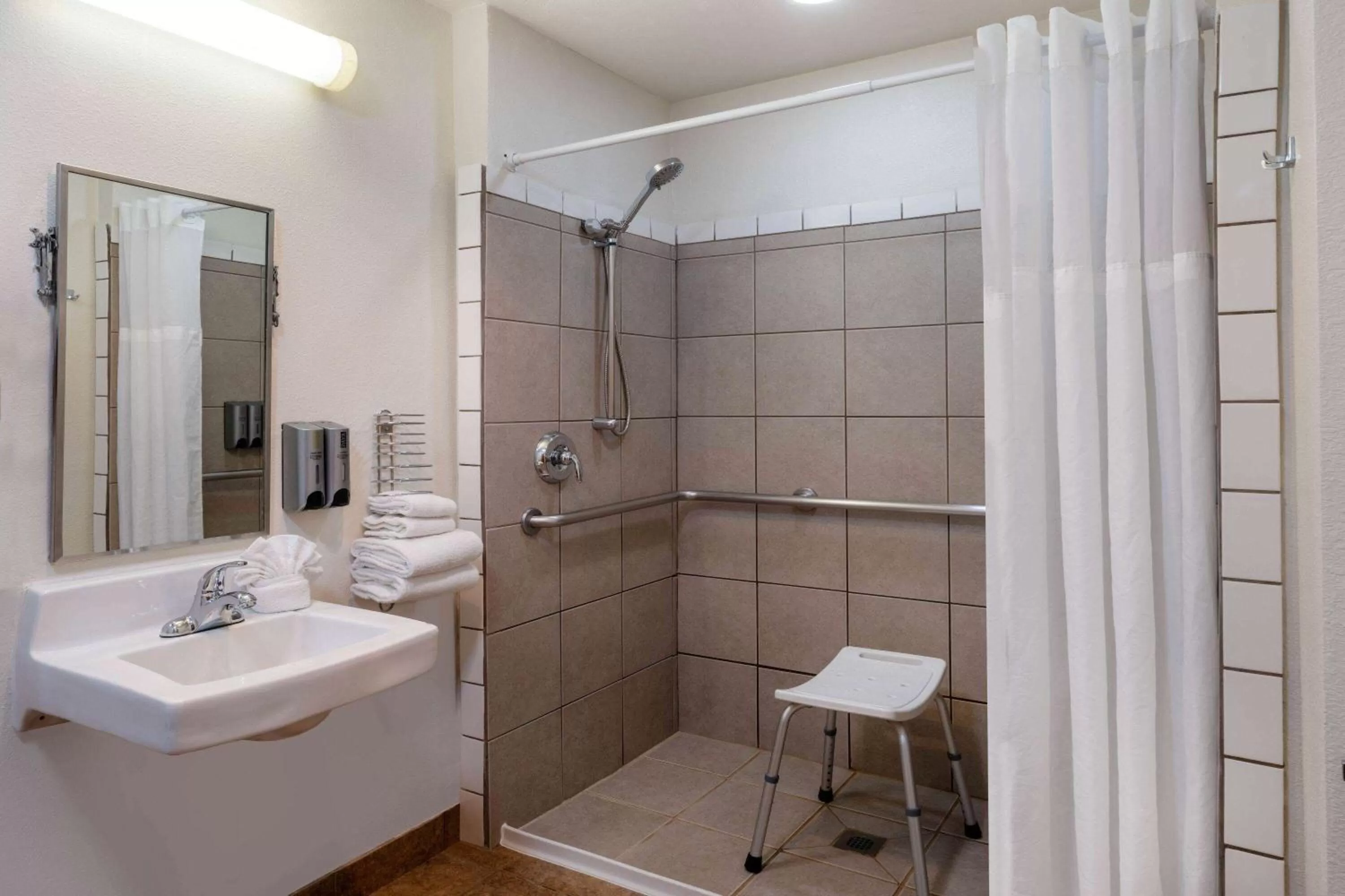 Shower in Microtel Inn & Suites by Wyndham Salt Lake City Airport