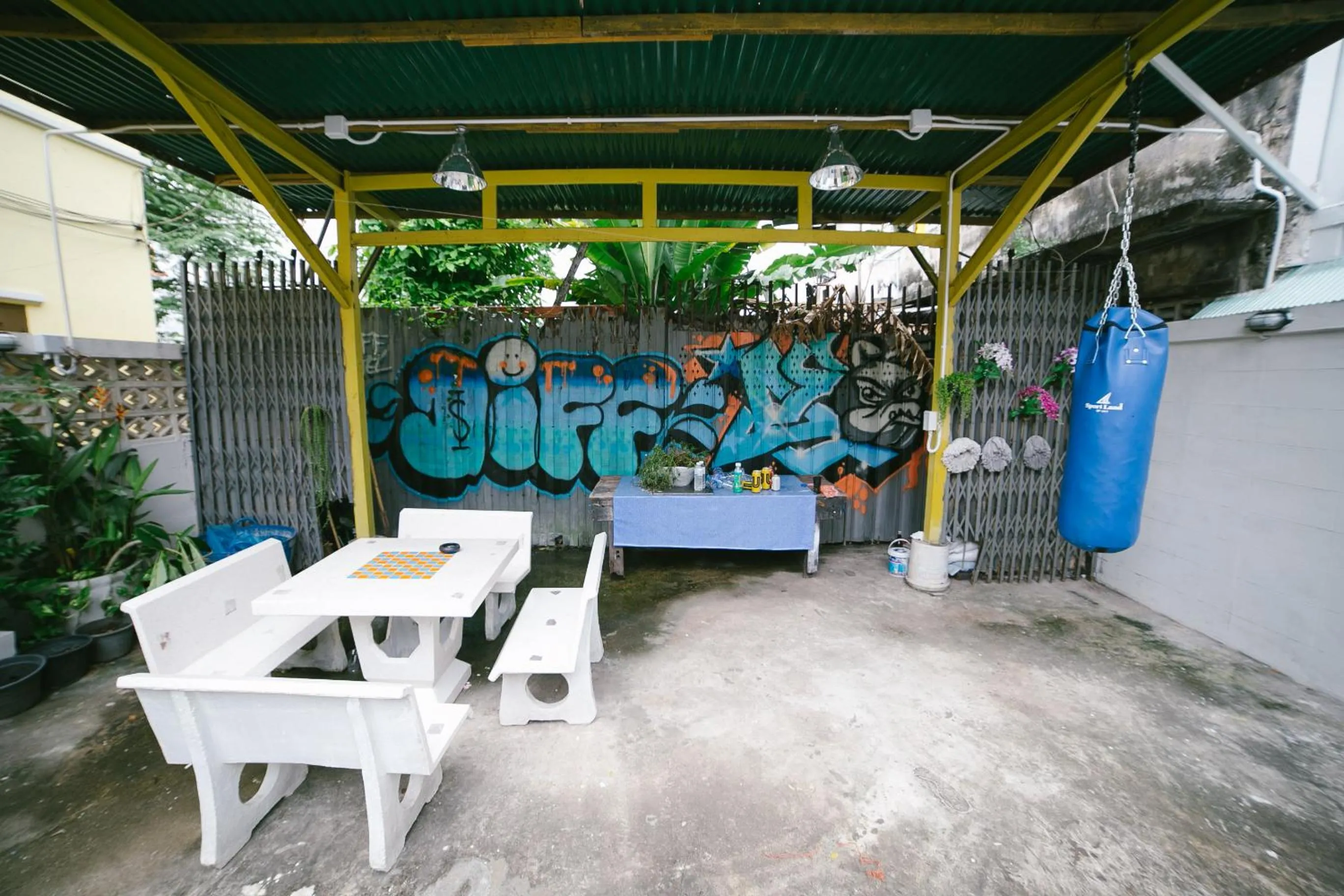 Garden in Diff Hostel