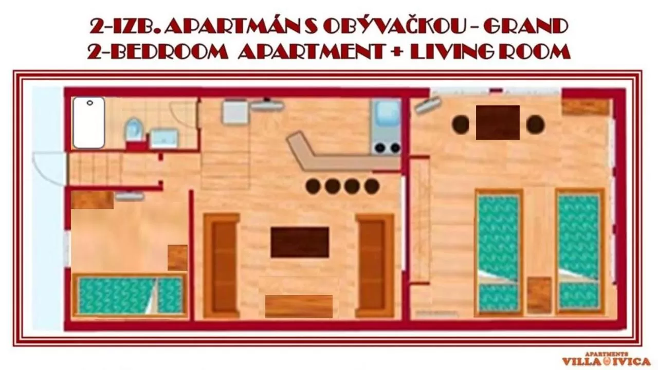 Floor Plan in Spa & Pool Apartment Hotel - Restaurant VILLA IVICA