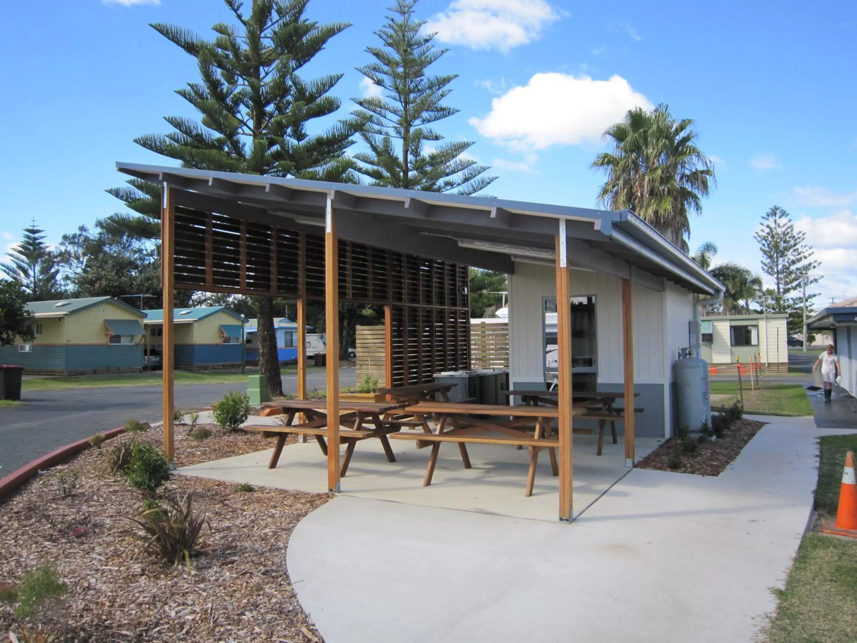 BBQ facilities in Woolgoolga Beach Holiday Park