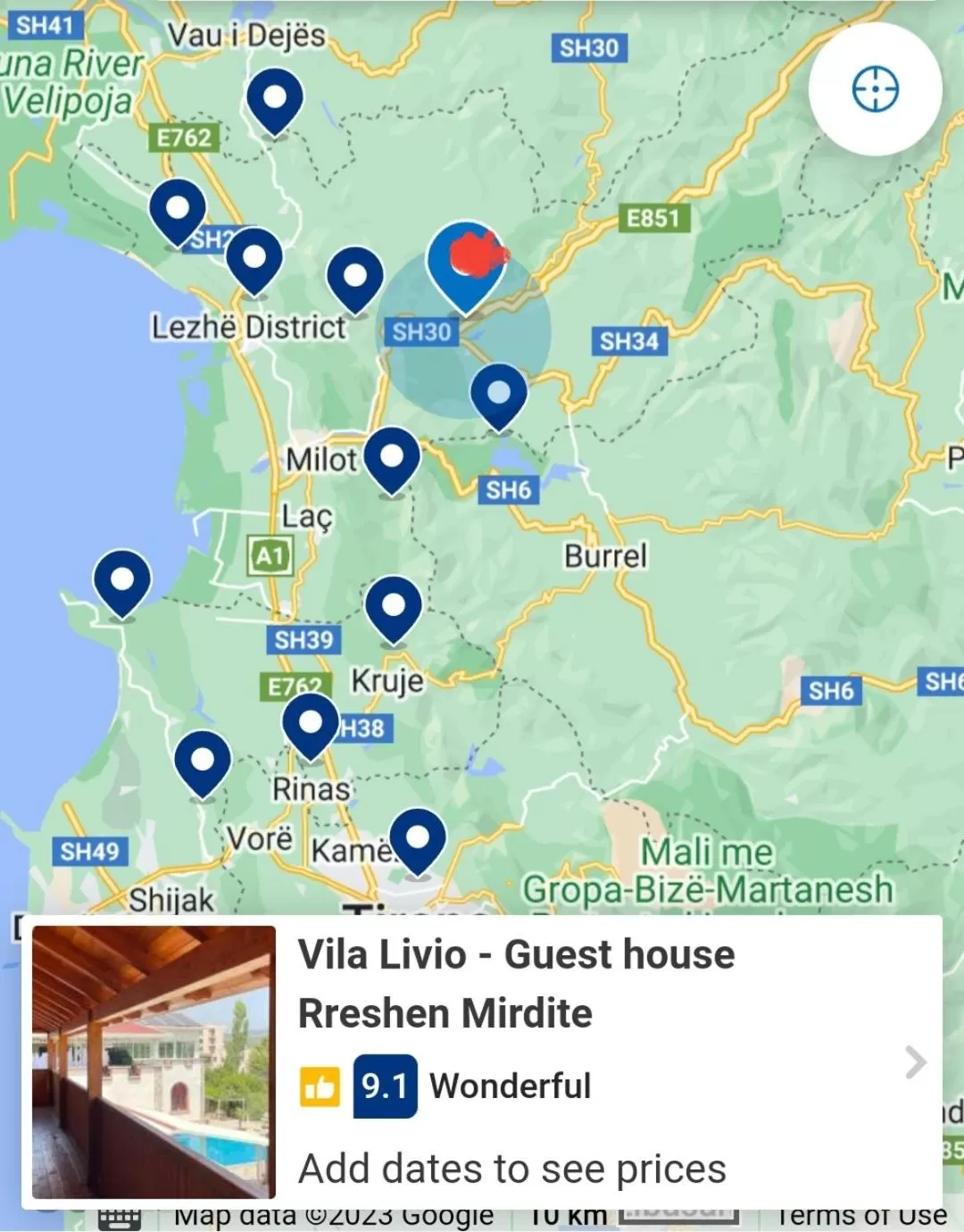Text overlay in Vila Livio - Guest house Rreshen Mirdite