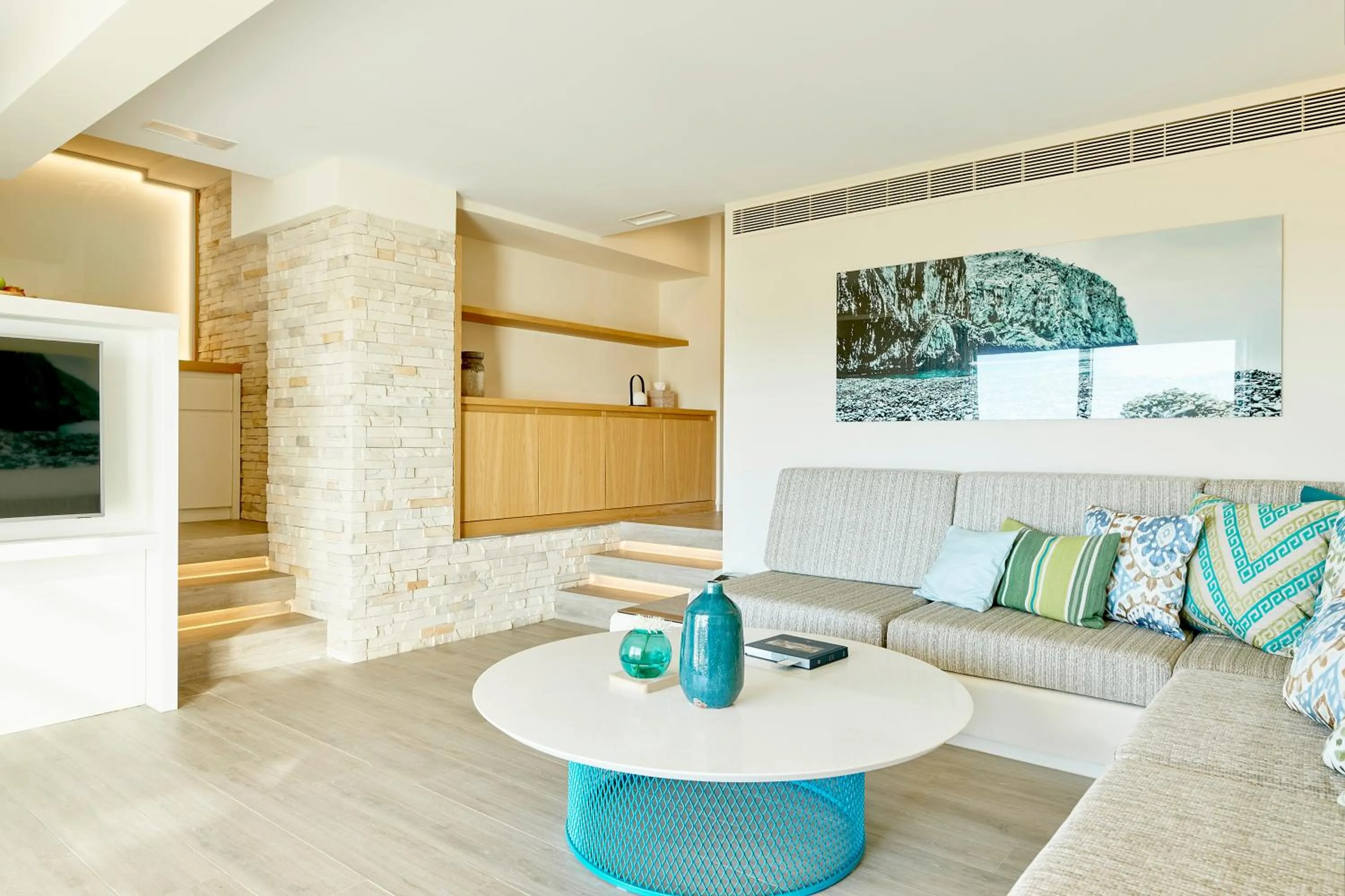 Living room in 7Pines Resort Ibiza, part of Destination by Hyatt