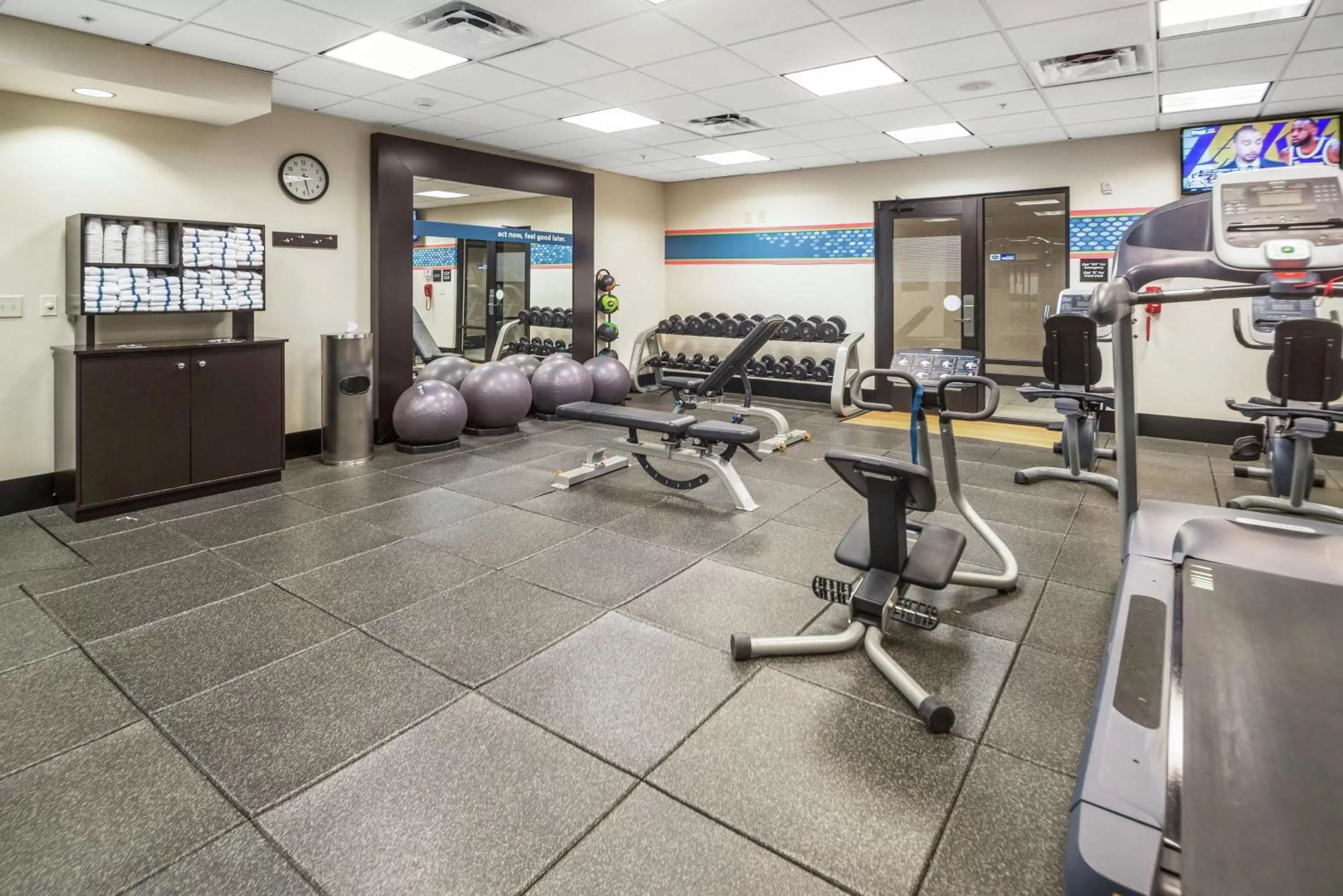 Fitness centre/facilities in Hampton Inn and Suites Tulsa/Catoosa