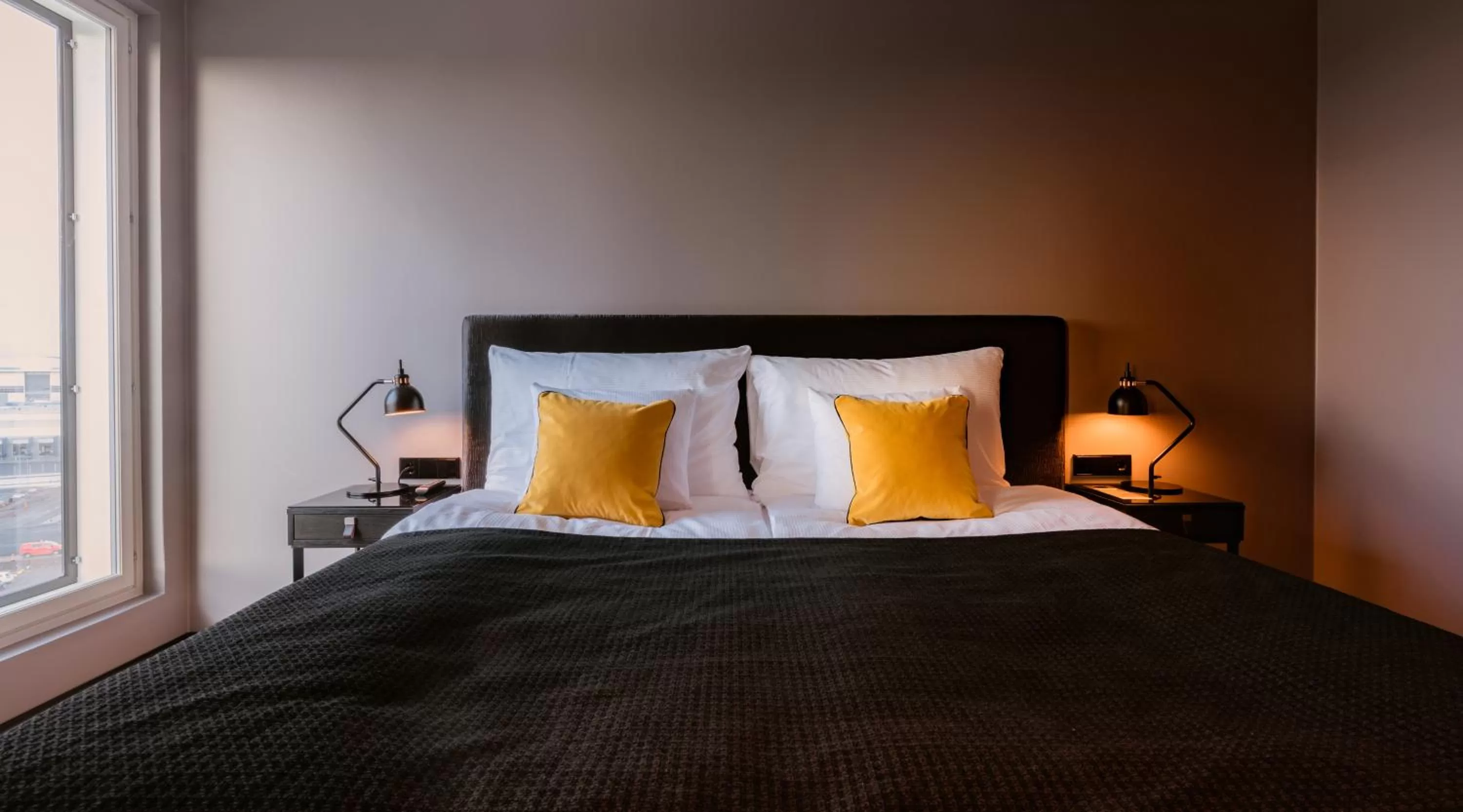 Bathroom, Bed in Clarion Hotel Aviapolis