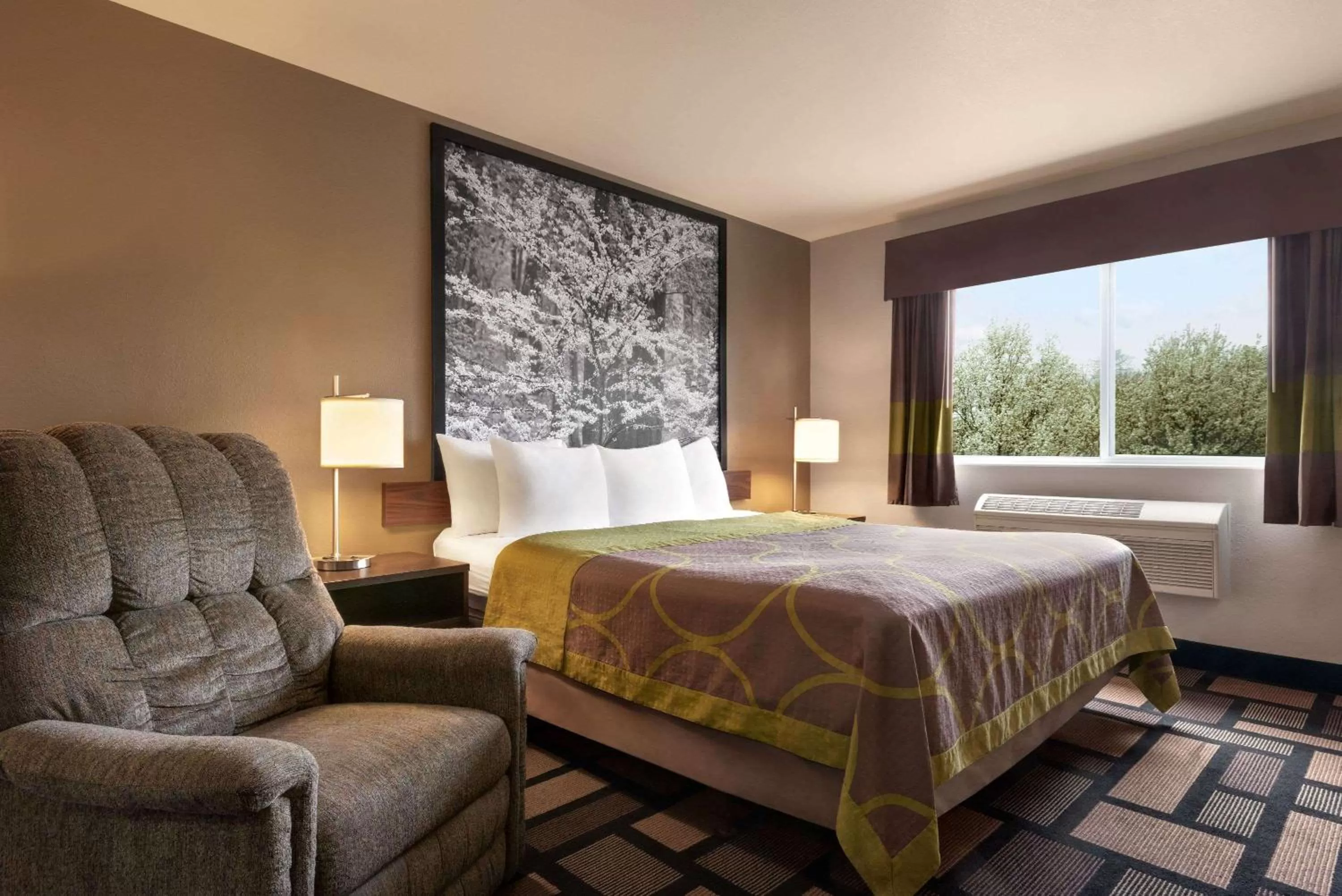 Photo of the whole room, Bed in Super 8 by Wyndham Akron S/Green/Uniontown OH