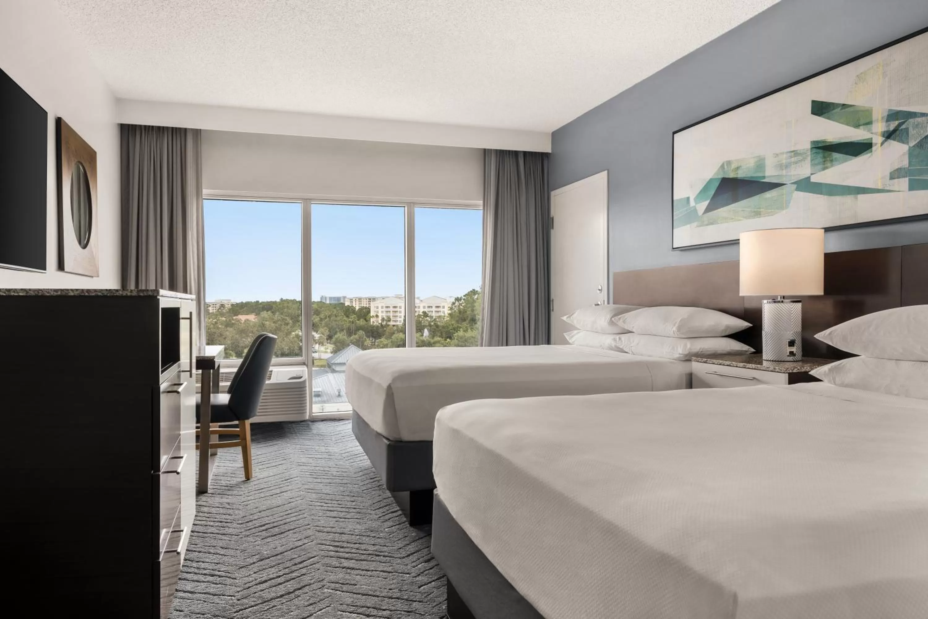 Queen Room with Two Queen Beds and Roll-in Shower - Mobility and Hearing Accessible in Delta Hotels by Marriott Orlando Celebration - Newly Renovated!