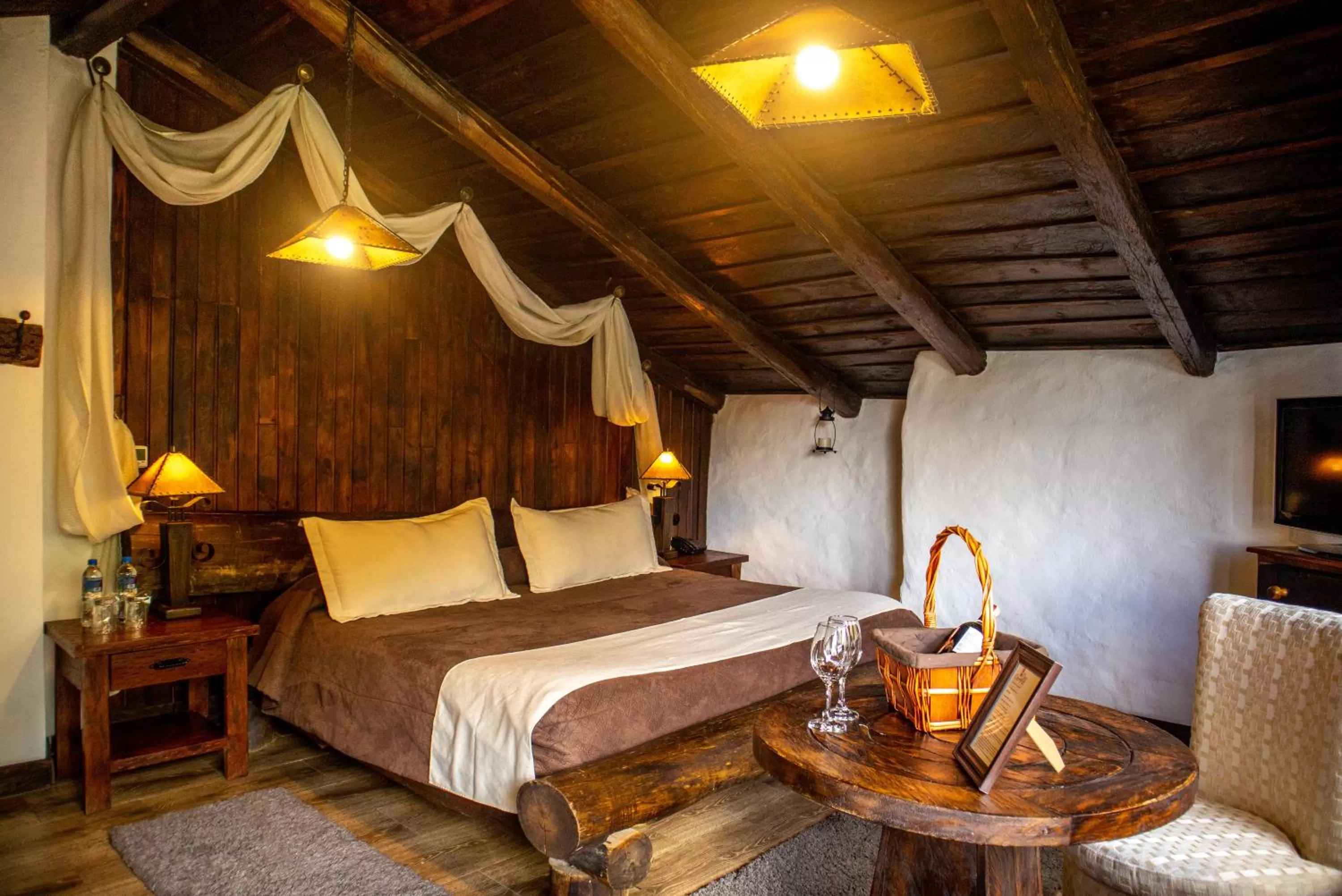 Bed in Hacienda Hostería Dos Chorreras