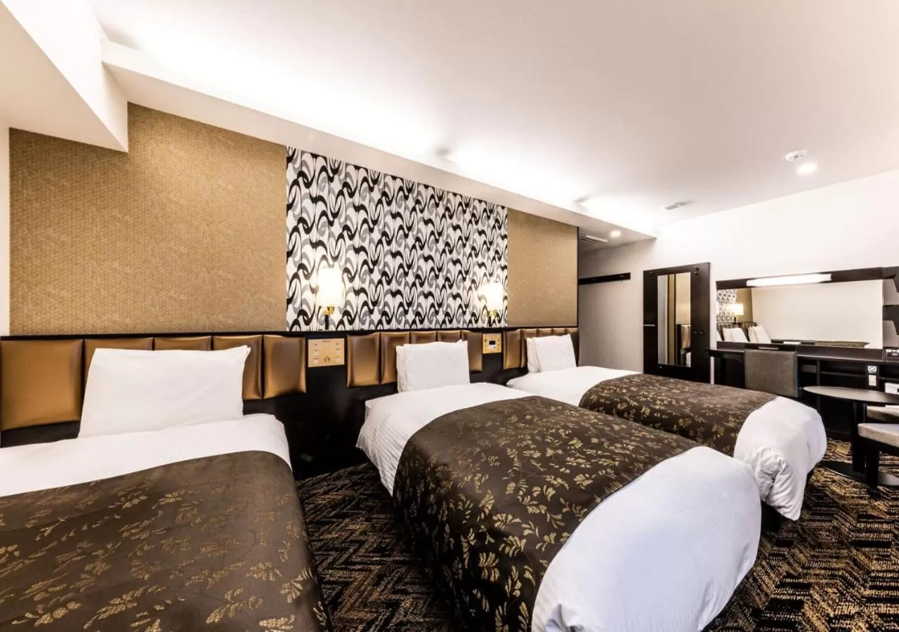 Photo of the whole room, Bed in APA Hotel & Resort Osaka Umeda Eki Tower