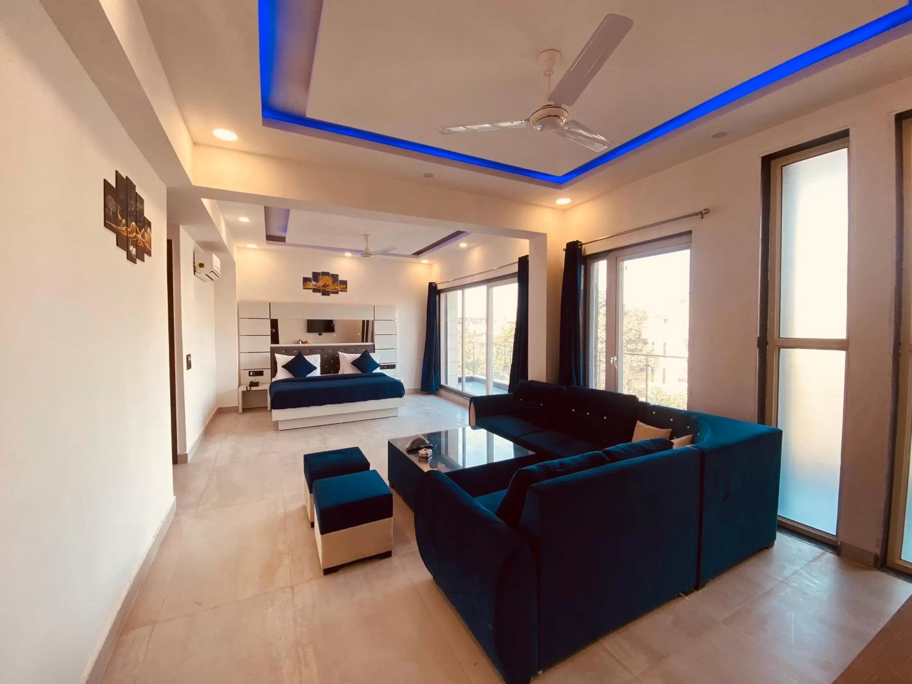 TV and multimedia, Seating Area in The Metro Stay By F9 Hotels-Near Sector 18 Metro Station Noida