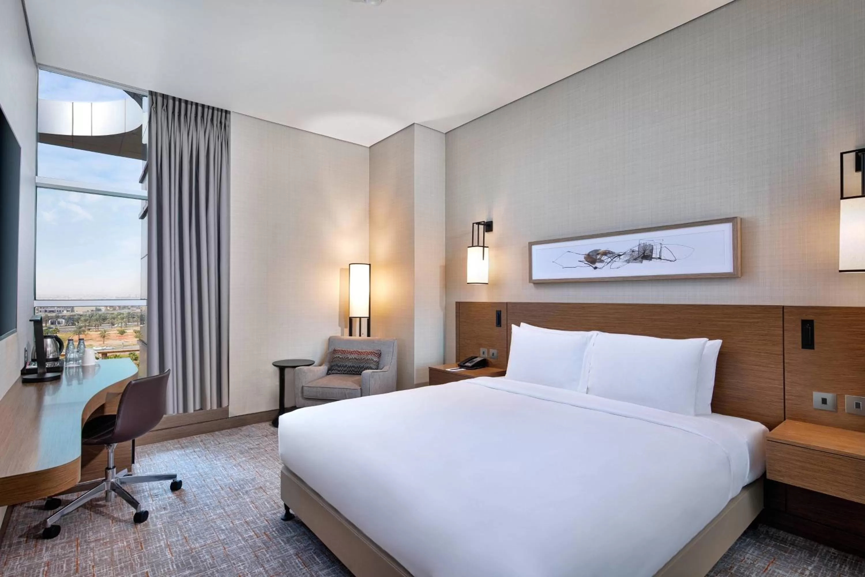 Photo of the whole room, Bed in Courtyard by Marriott Riyadh Northern Ring Road