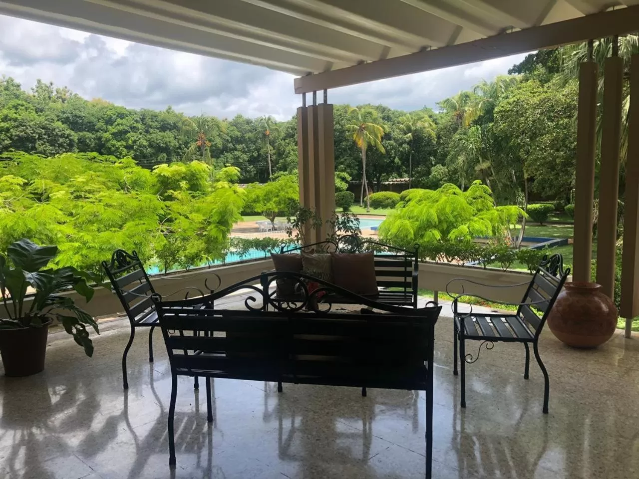 Patio in Hotel Diriá Santa Cruz