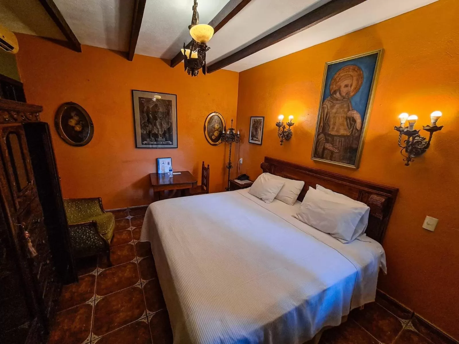 Bed in Hotel Boutique Casona Maya Mexicana