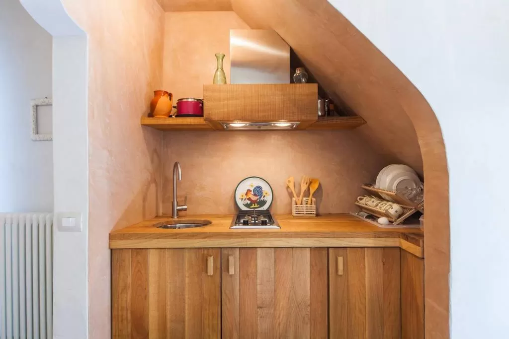 Kitchen or kitchenette in Antico Mondo Rooms & Suites