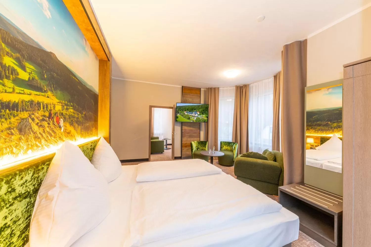 Photo of the whole room, Bed in Hotel Waldmühle