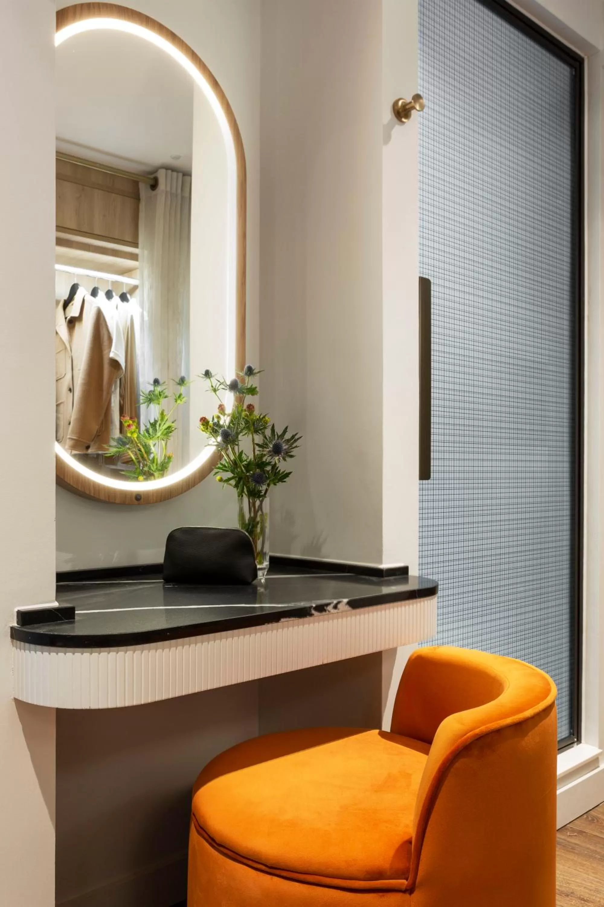 Seating area in Virgin Hotels Glasgow